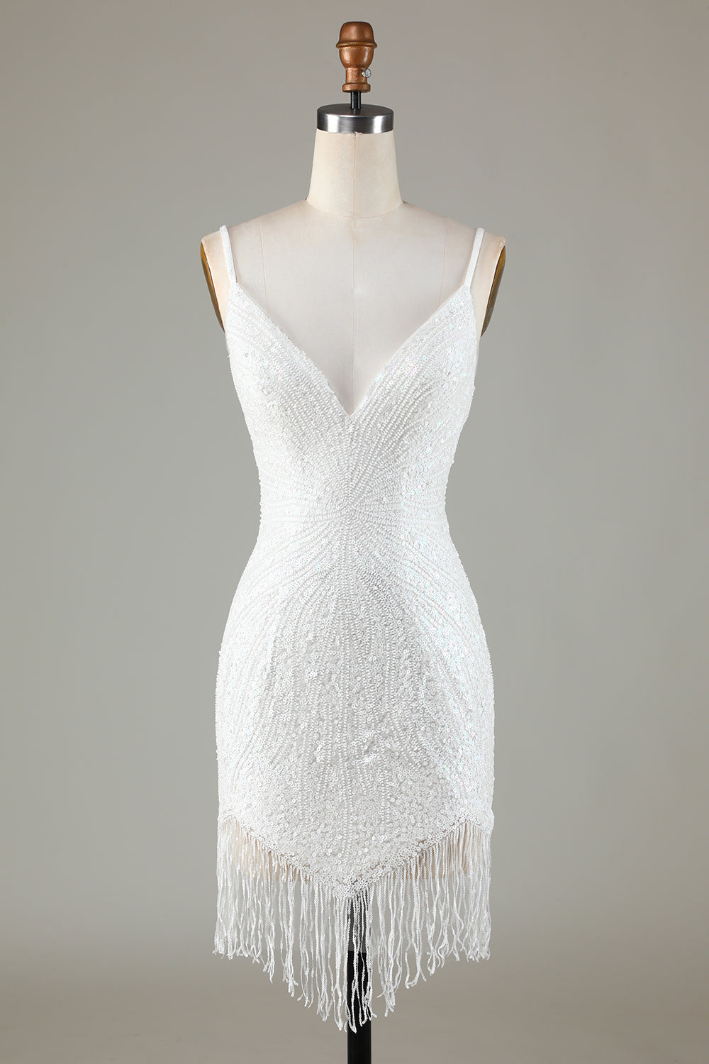 WEDTREND Women Sparkly White Short Homecoming Dress with Tassel Bodycon Lace-Up Back Beaded Cocktail Dress WEDTREND Women Sparkly White Short Homecoming Dress with Tassel Bodycon Lace-Up Back Beaded Cocktail Dress