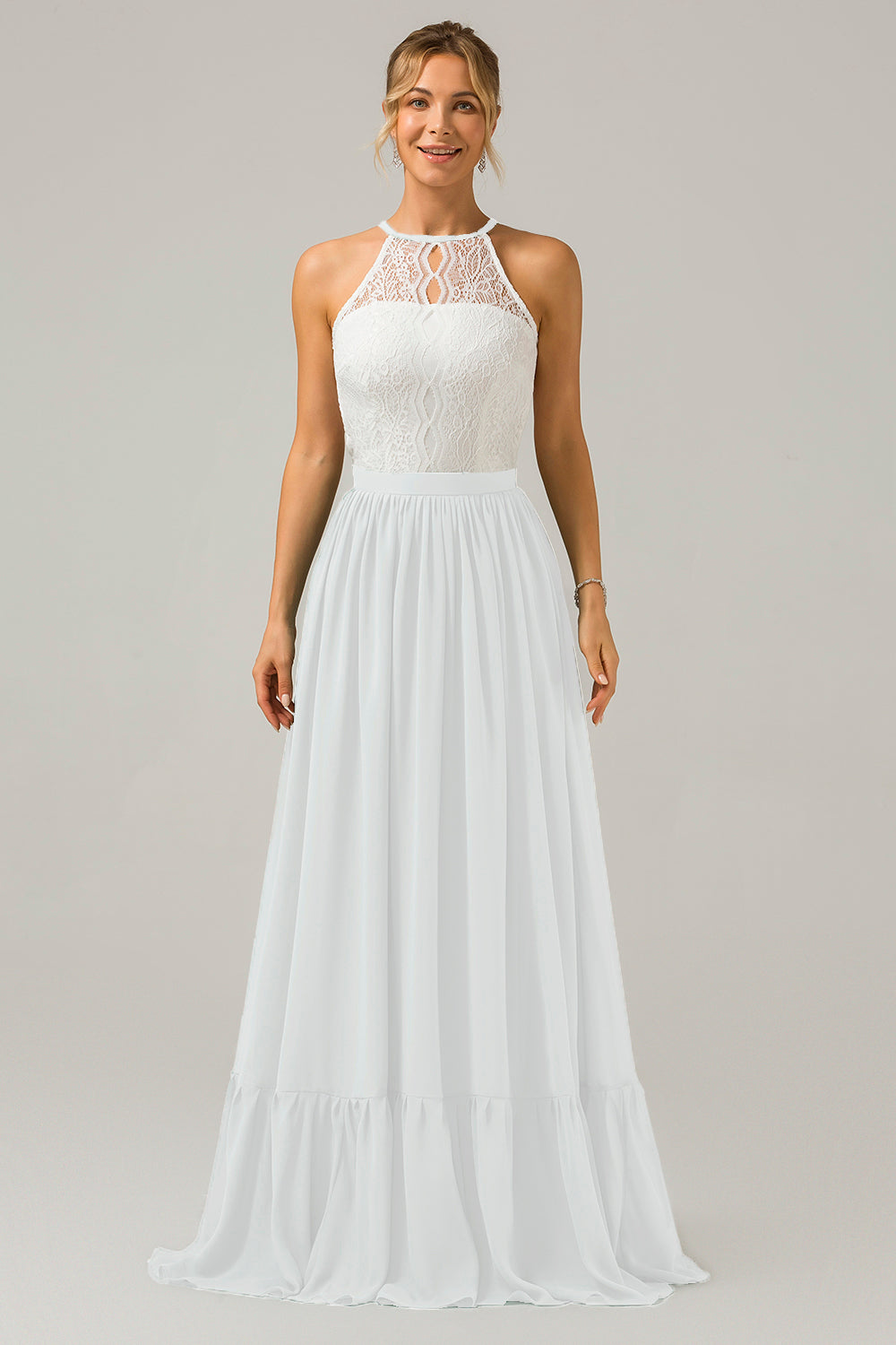 Wedtrend Women Bridesmaid Dress With Lace A-Line Spaghetti Straps Pleated Long Wedding Party Dress WEDTREND Wedtrend Women Bridesmaid Dress With Lace A-Line Spaghetti Straps Pleated Long Wedding Party Dress WEDTREND