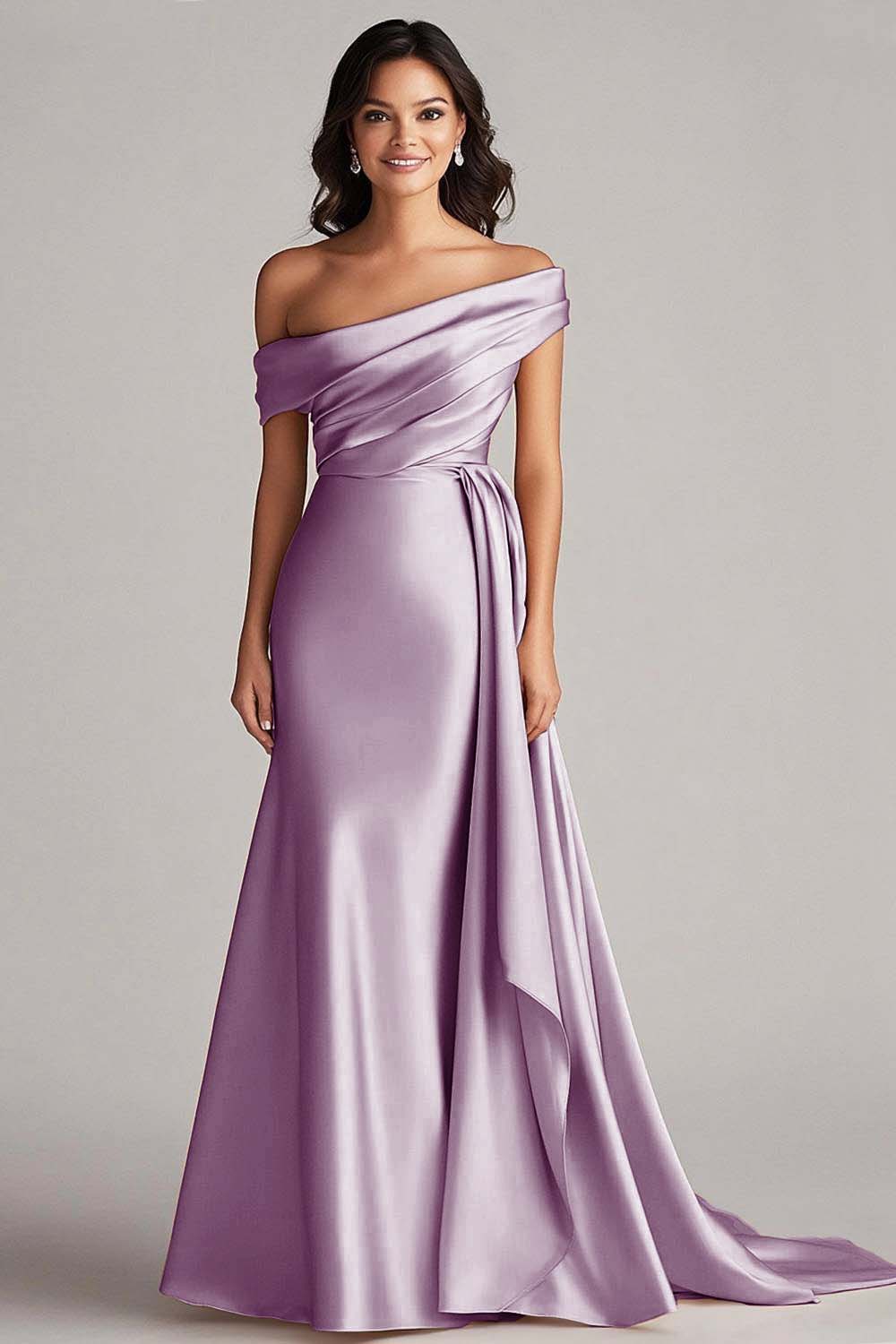 WEDTREND Women One Shoulder Formal Dress Pleated Champagne Sheath Long Red Carpet Dress WEDTREND Women One Shoulder Formal Dress Pleated Champagne Sheath Long Red Carpet Dress