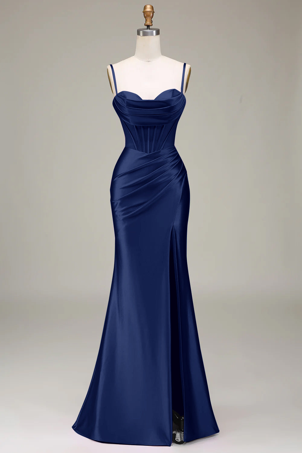 Wedtrend Women Royal Blue Prom Dress Mermaid Spaghetti Straps Corset Evening Dress with Split Front WEDTREND Wedtrend Women Royal Blue Prom Dress Mermaid Spaghetti Straps Corset Evening Dress with Split Front WEDTREND