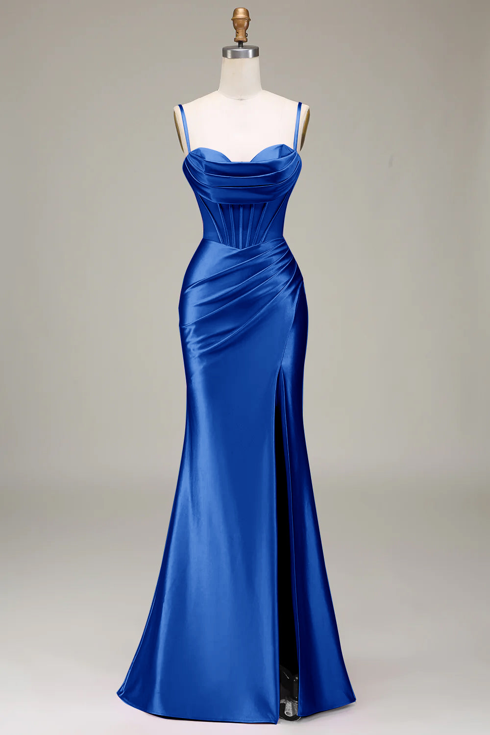 Wedtrend Women Royal Blue Prom Dress Mermaid Spaghetti Straps Corset Evening Dress with Split Front WEDTREND Wedtrend Women Royal Blue Prom Dress Mermaid Spaghetti Straps Corset Evening Dress with Split Front WEDTREND