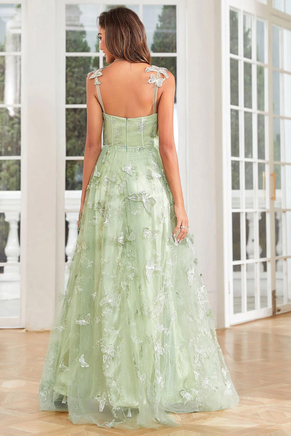 square neck corset prom dress Clarisse 810809 Square Neck Sleeveless Sheer Corset Dress
