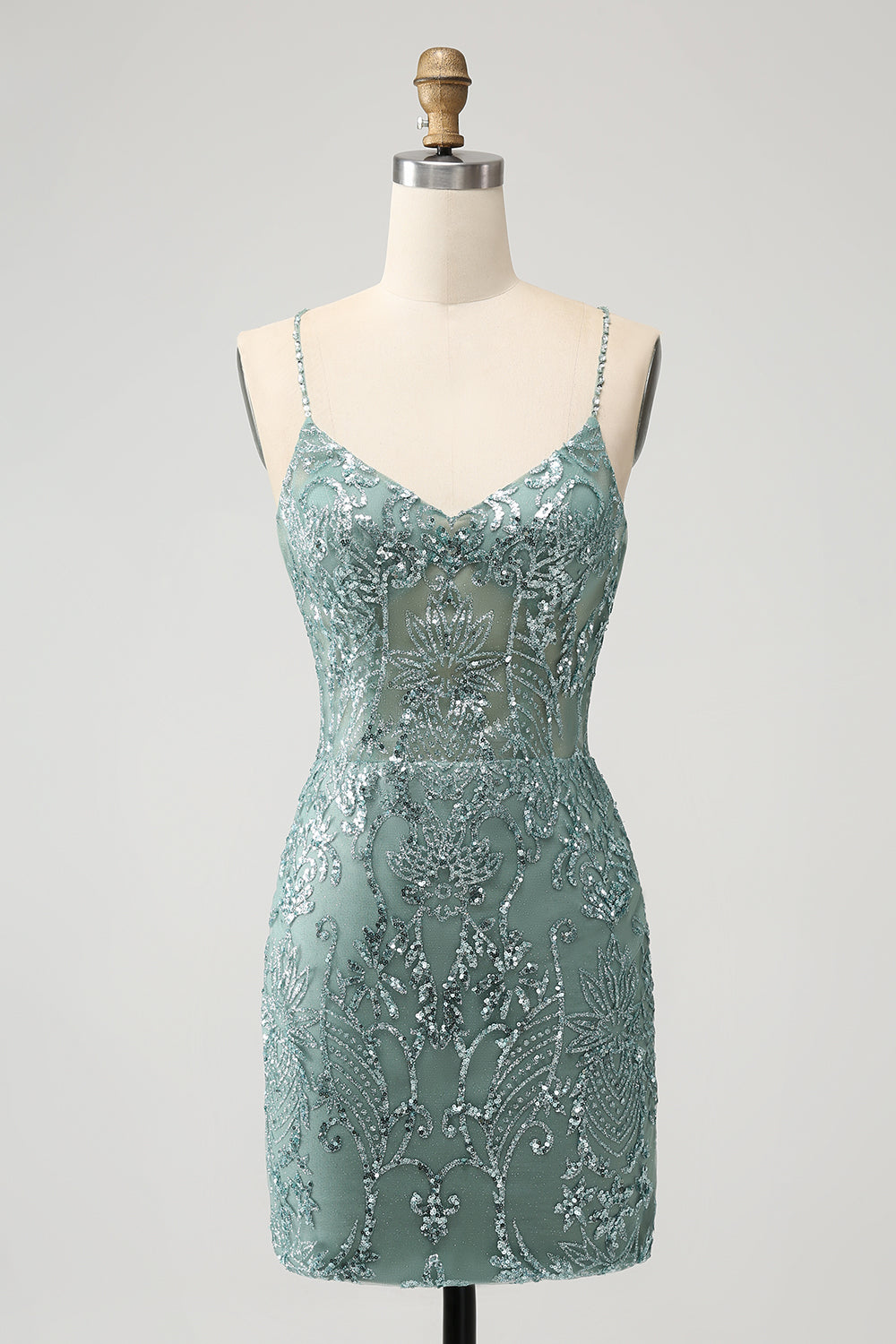 Wedtrend Women Green Bodycon Short Homecoming Dress Beaded Spaghetti Straps Cocktail Dress with Criss Cross Back WEDTREND Wedtrend Women Green Bodycon Short Homecoming Dress Beaded Spaghetti Straps Cocktail Dress with Criss Cross Back WEDTREND