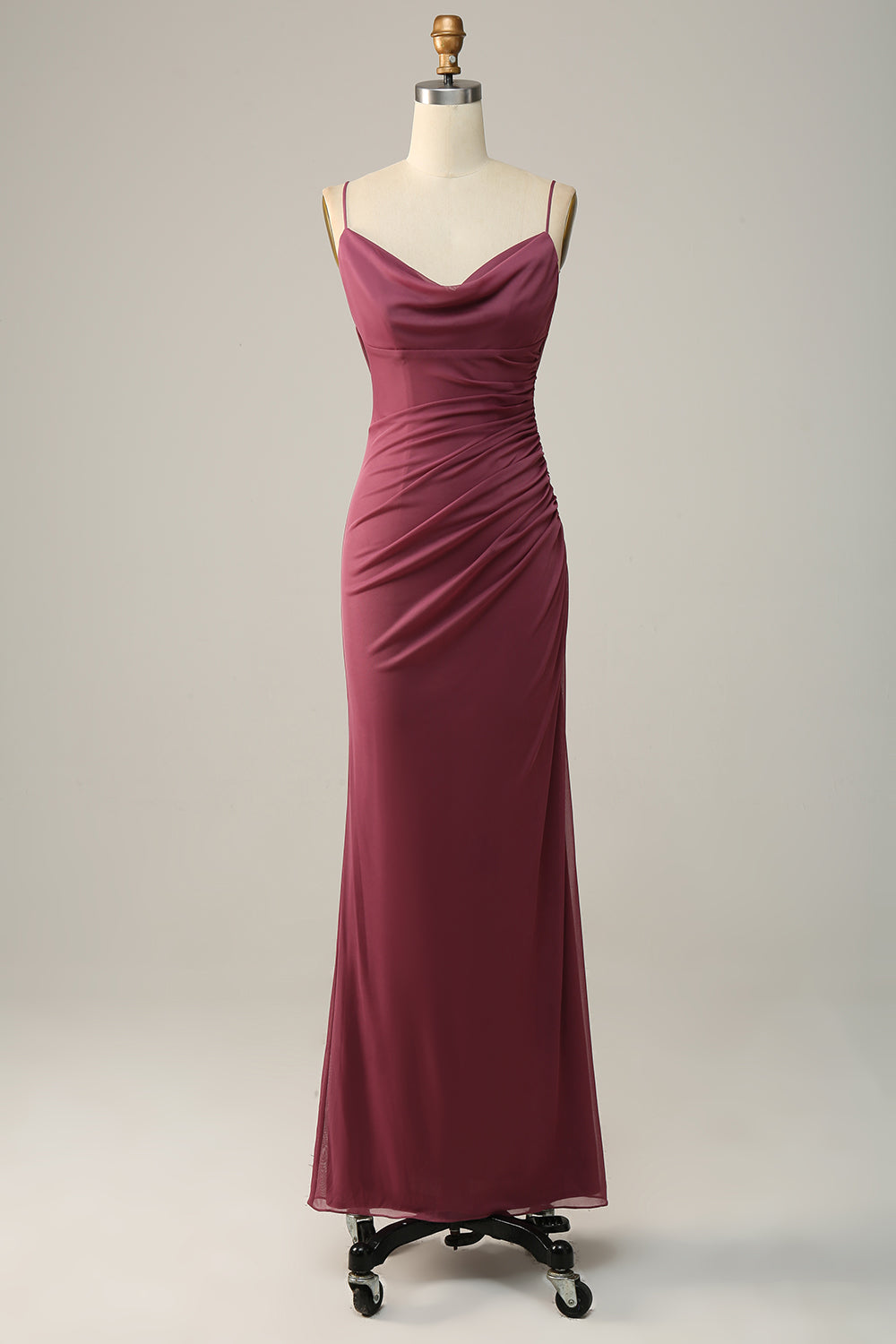 Wedtrend Women Desert Rose Bridesmaid Dress Sheath Spaghetti Straps Draped Chiffon Wedding Party Dress WEDTREND Wedtrend Women Desert Rose Bridesmaid Dress Sheath Spaghetti Straps Draped Chiffon Wedding Party Dress WEDTREND