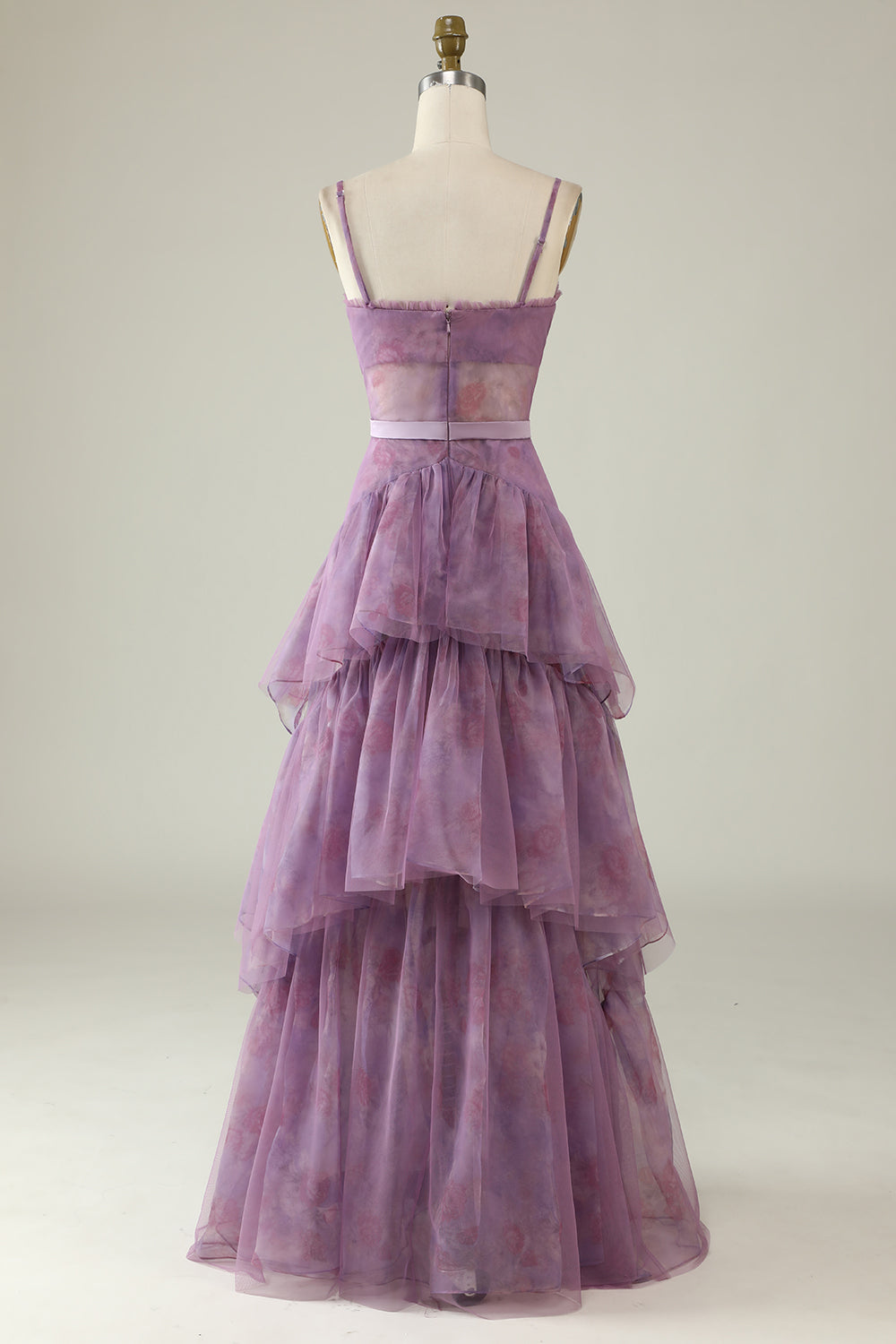 Wedtrend Women Purple A Line Spaghetti Straps Tulle Corset Tiered Wedding Guest Dress, Purple / US26W Wedtrend Women Purple A Line Spaghetti Straps Tulle Corset Tiered Wedding Guest Dress, Purple / US26W