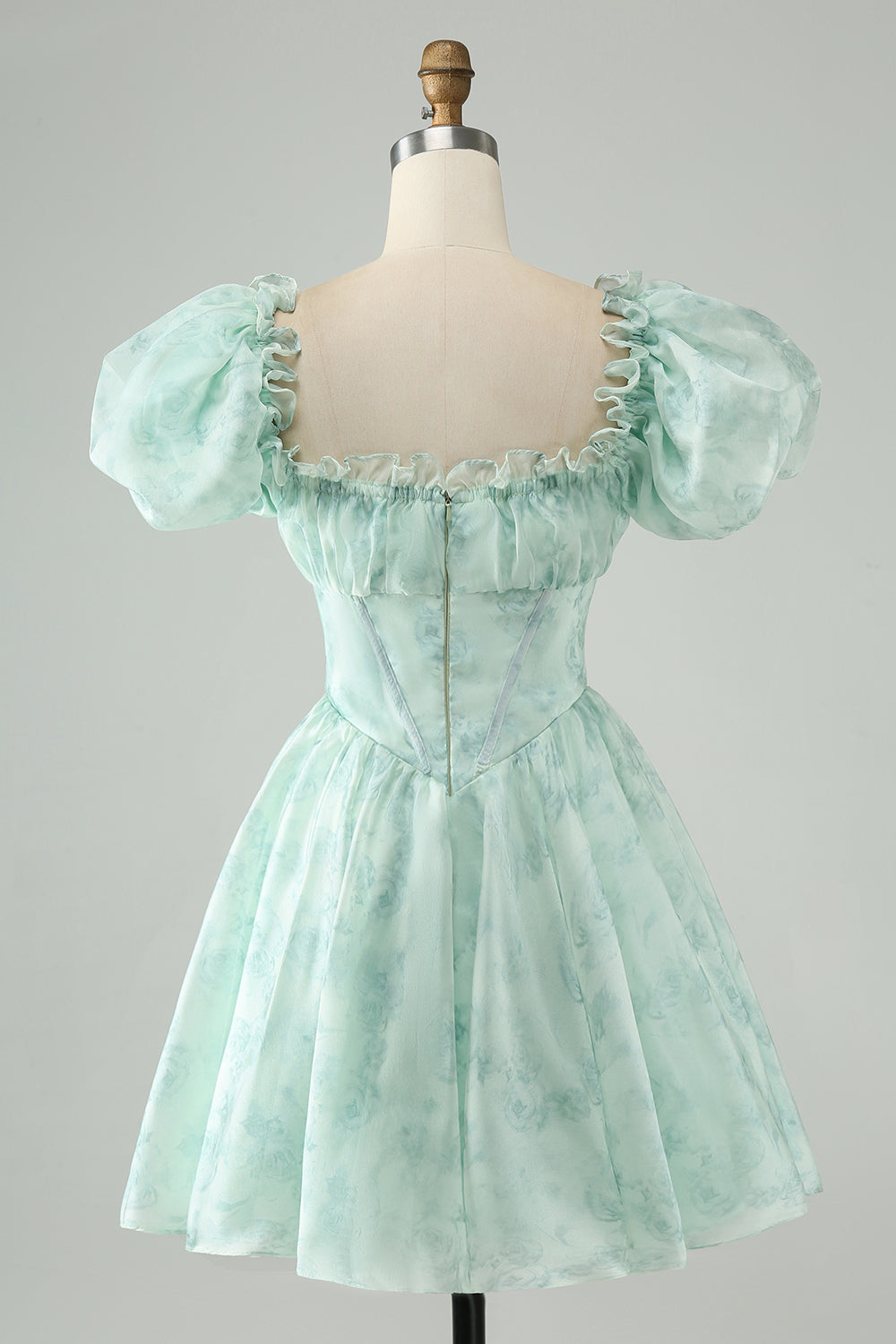 Wedtrend Women Cute Sky Blue Ruffle Homecoming Dress with Puff Sleeves A Line Square Neck Floral Cocktail Party Dress WEDTREND Wedtrend Women Cute Sky Blue Ruffle Homecoming Dress with Puff Sleeves A Line Square Neck Floral Cocktail Party Dress WEDTREND
