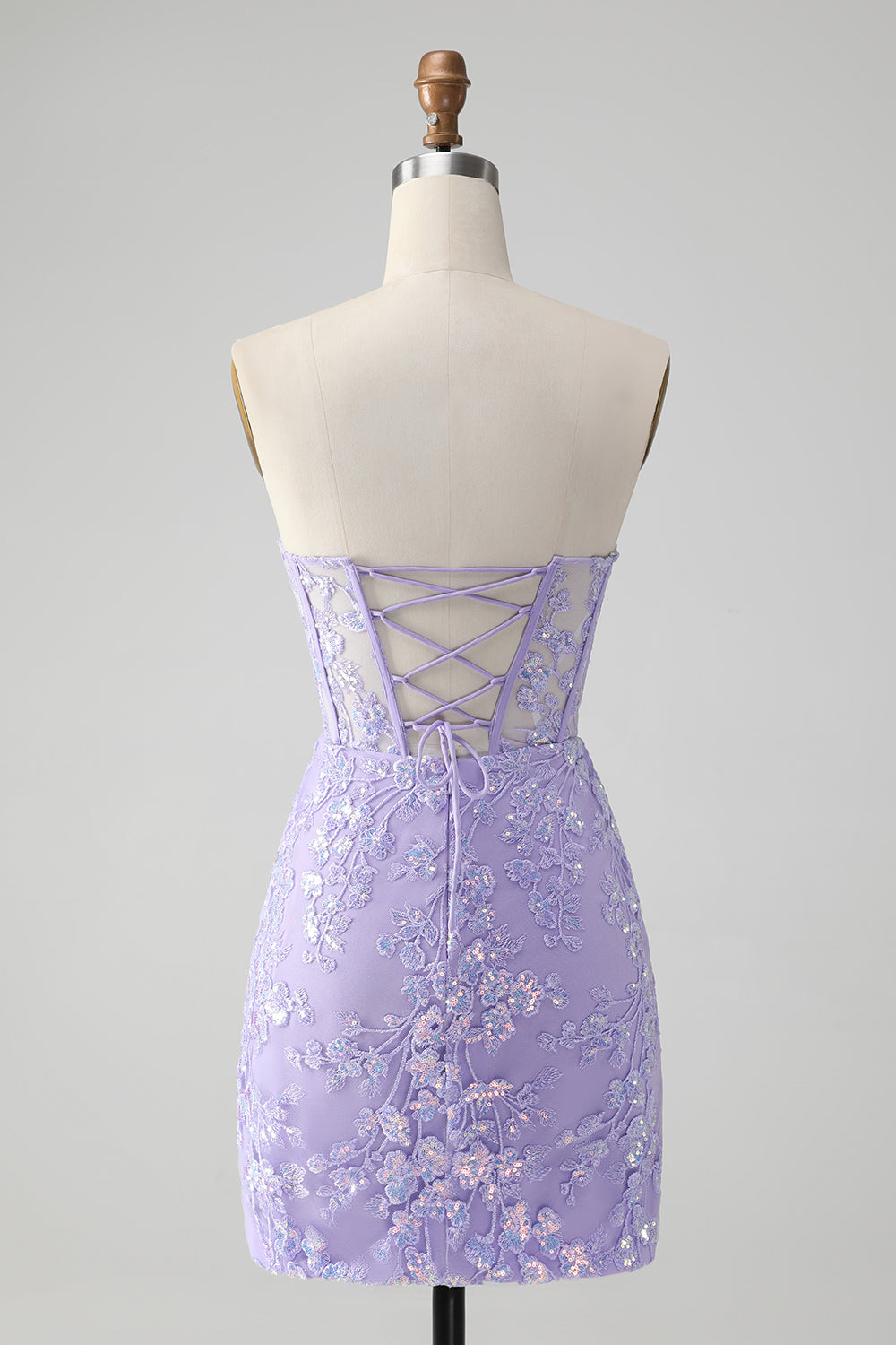 lilac corset mini dress Amelie Short Corset Dress