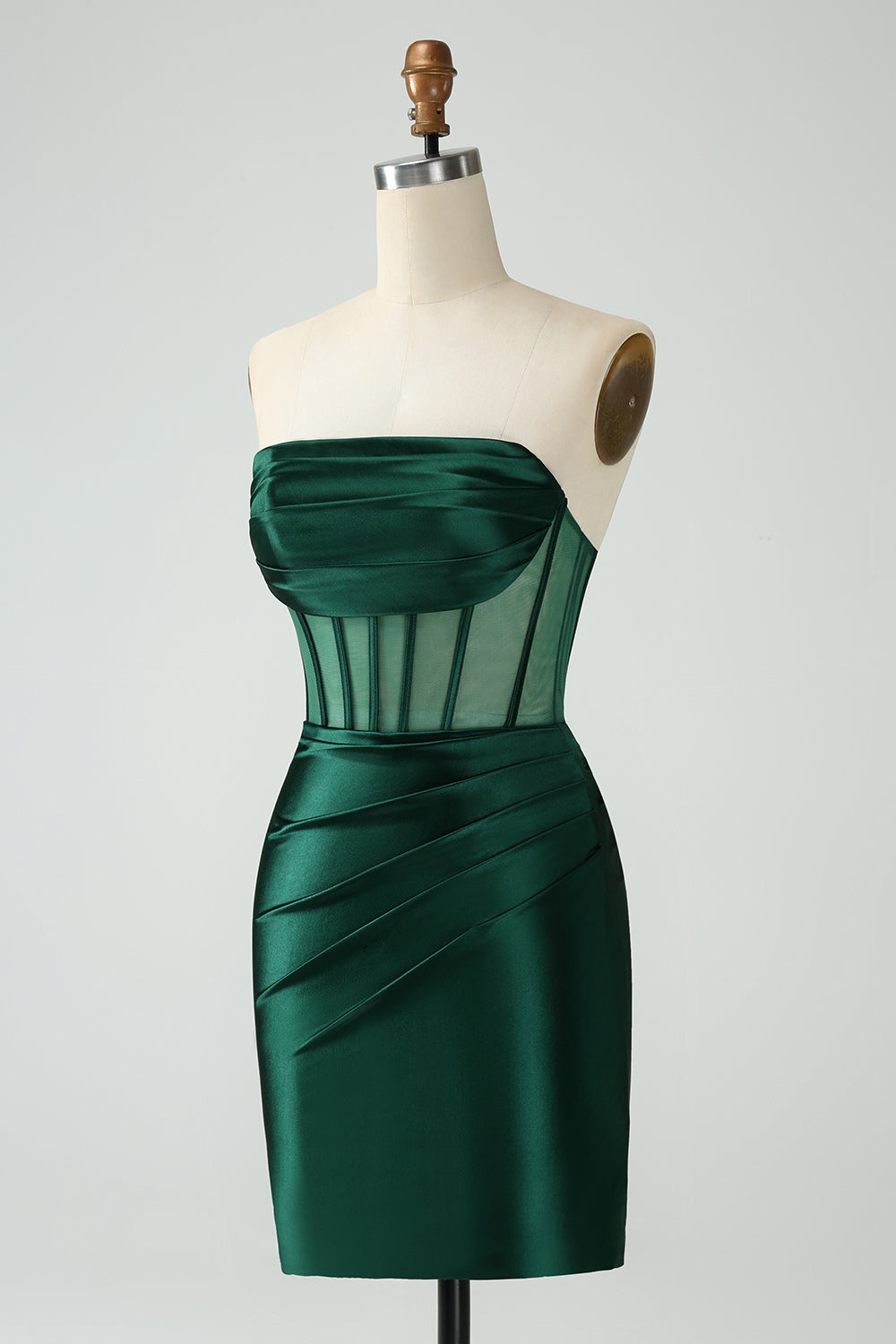 Wedtrend Women Stylish Dark Green Short Homecoming Dress Bodycon Strapless Pleated Corset Cocktail Party Dress WEDTREND Wedtrend Women Stylish Dark Green Short Homecoming Dress Bodycon Strapless Pleated Corset Cocktail Party Dress WEDTREND