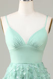 Navy A-Line Spaghetti Straps Short Homecoming Dress With Appliques