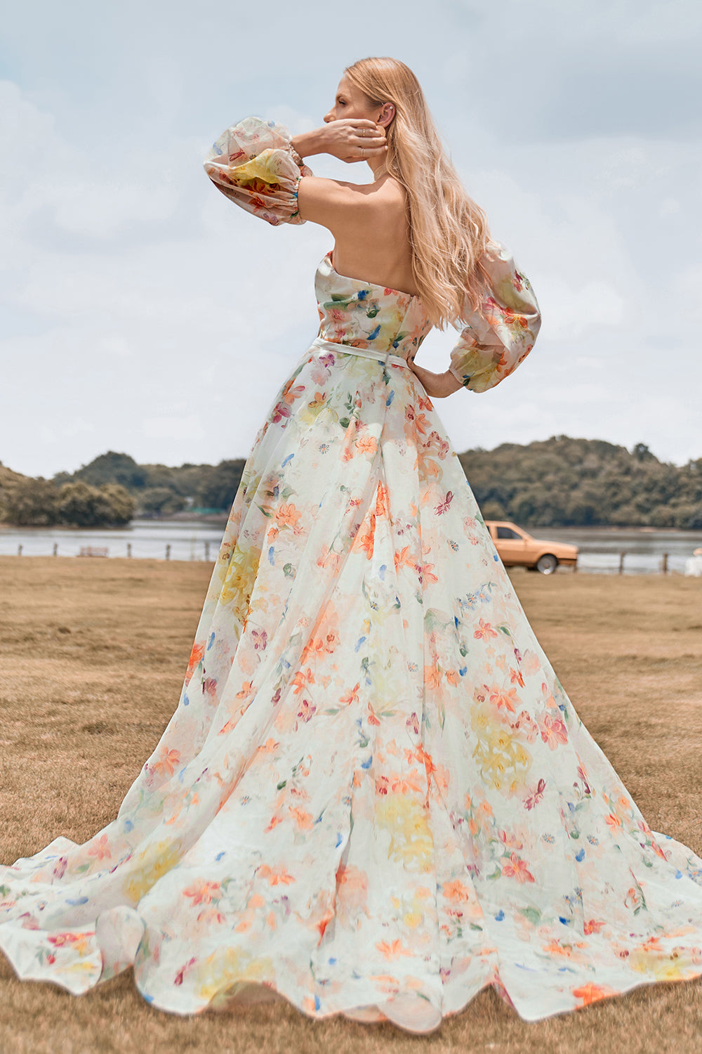 Wedtrend Women Bridal Dress Ivory Floral Ball-Gown/Princess Sweep Train Wedding Dress with Sleeves WEDTREND Wedtrend Women Bridal Dress Ivory Floral Ball-Gown/Princess Sweep Train Wedding Dress with Sleeves WEDTREND