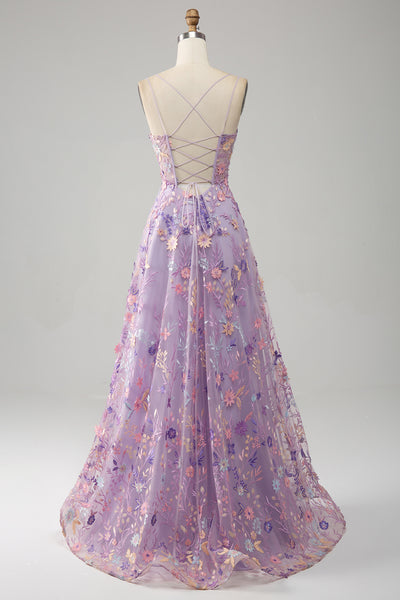 V-neck Spaghetti Straps Tulle A-line Mini Dress Vintage Mauve