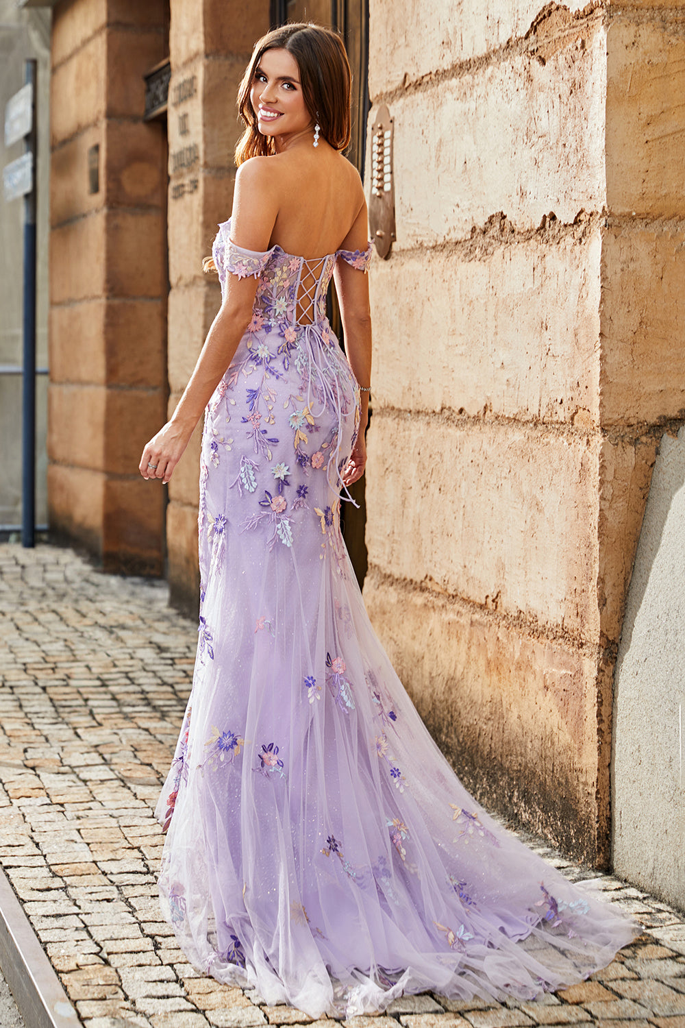 Wedtrend Women Mauve Prom Dress Mermaid Spaghetti Straps Split Front Evening Dress With Appliques WEDTREND Wedtrend Women Mauve Prom Dress Mermaid Spaghetti Straps Split Front Evening Dress With Appliques WEDTREND