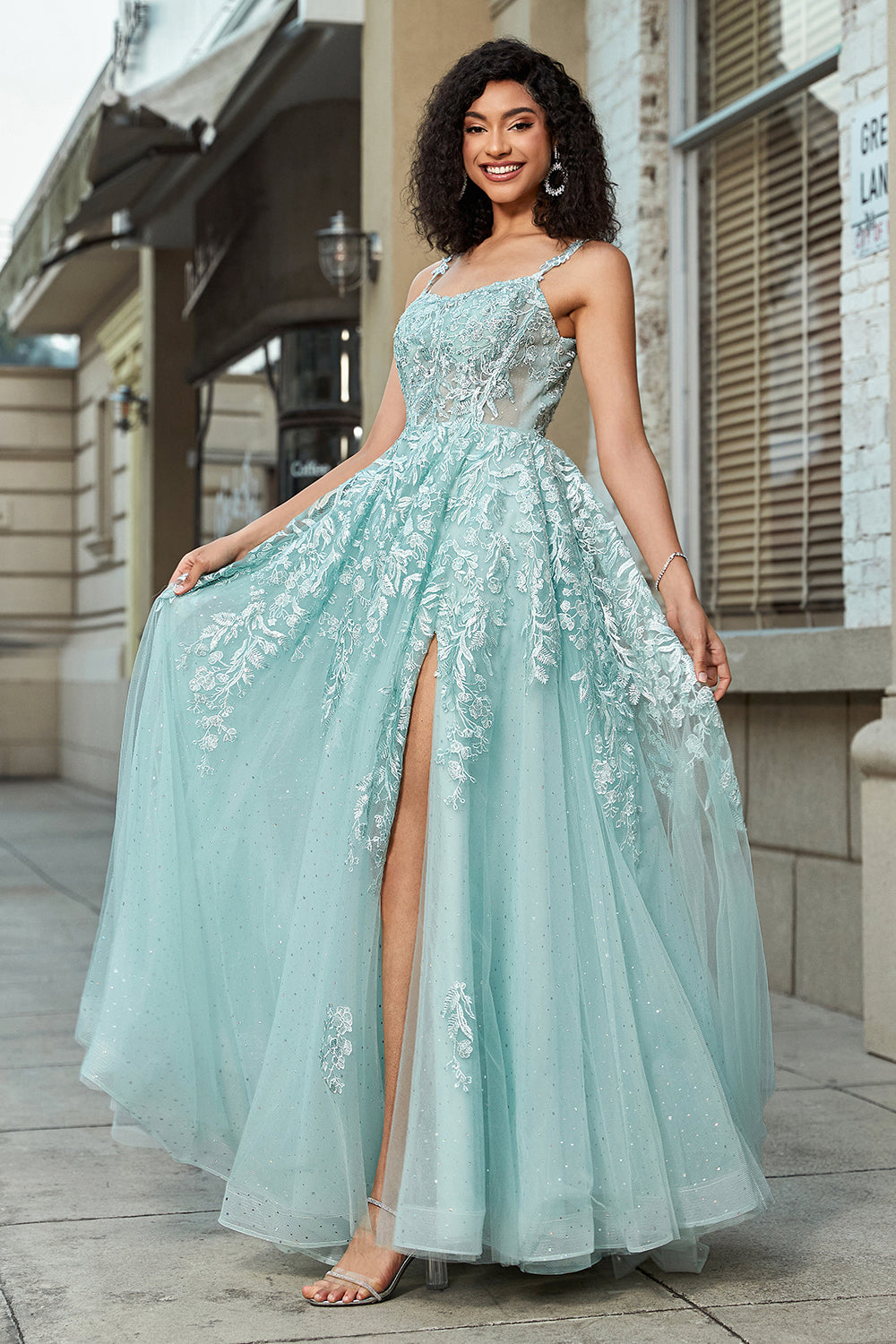 lace front prom dress Strappy Open-Back Long Prom Dress with Plunging V-Neck Royal Blue / 2
