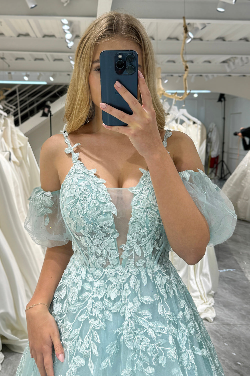 A-line Lace Bridal Gown,Princess Wedding Dress,WD00639 - Wishingdress