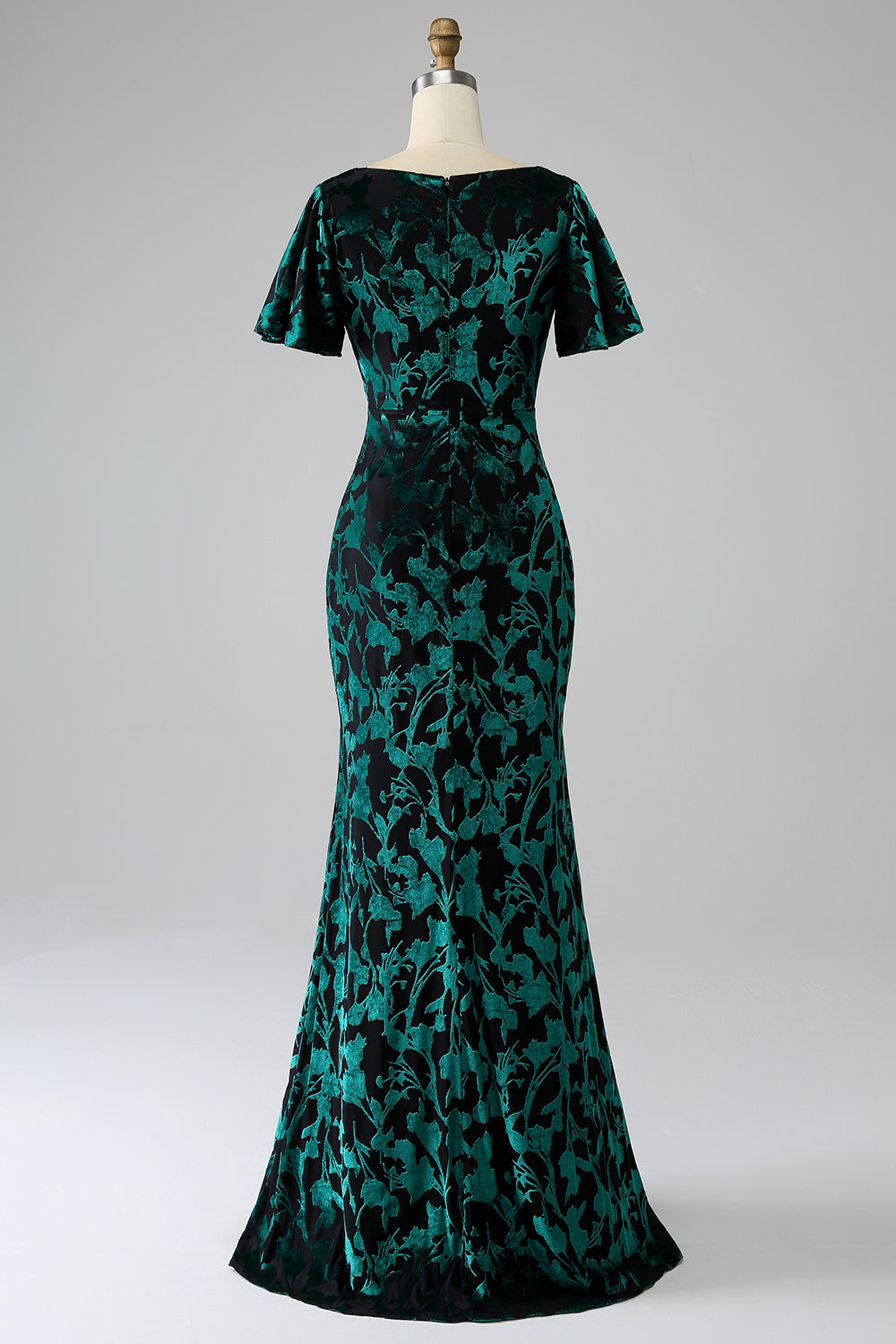 V Neck Long Emerald Green Velvet Dress Wedtrend Women Peacock Green Burnout Velvet Floor Length Dress With Short Sleeves Mermaid V Neck Wedding Party Guest Dress, Peacock Green US16 V Neck Long Emerald Green Velvet Dress Wedtrend Women Peacock Green Burnout Velvet Floor Length Dress With Short Sleeves Mermaid V Neck Wedding Party Guest Dress, Peacock Green US16