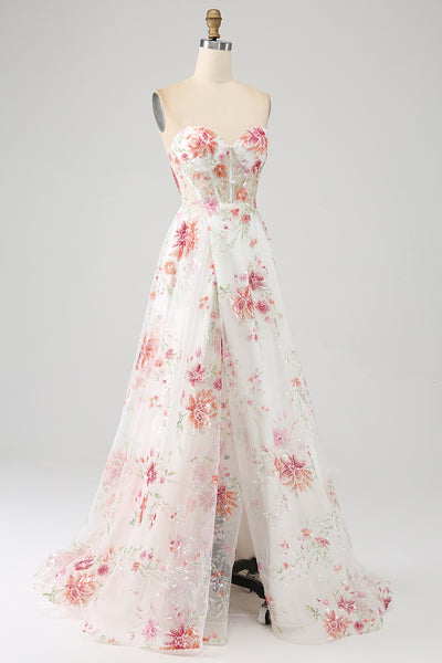 Rosalina Floral Corset Dress - Bridal Ivory main image 0