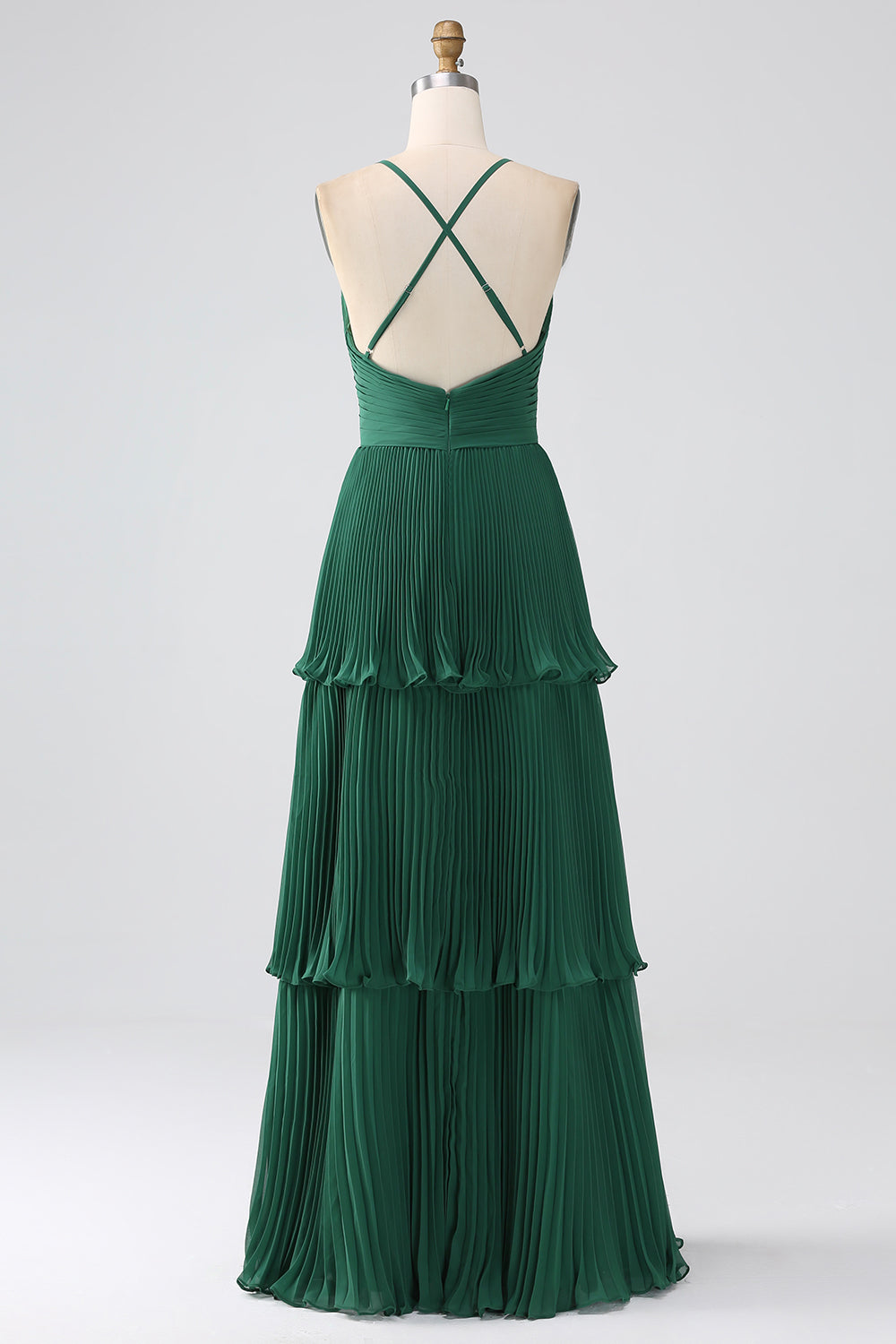 Wedtrend Women Dark Green Bridesmaid Dress A-Line Tiered Floor Length Chiffon Wedding Party Dress WEDTREND Wedtrend Women Dark Green Bridesmaid Dress A-Line Tiered Floor Length Chiffon Wedding Party Dress WEDTREND