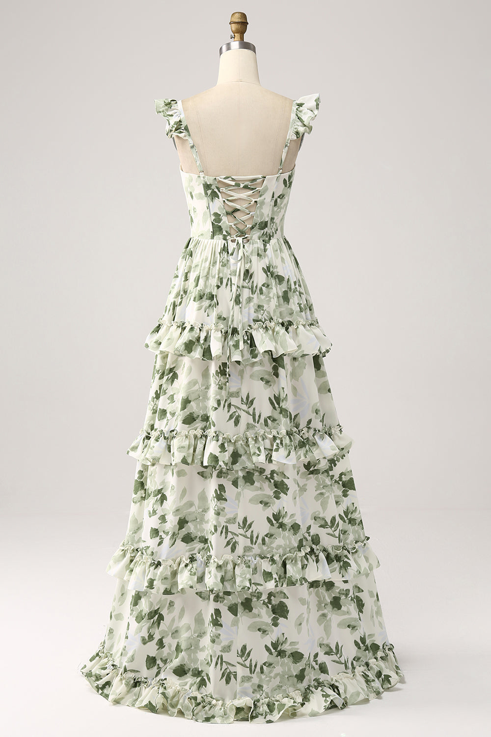 ladies green and white dress Ivory & Green Floral Eyelet Sleeveless Maxi Dress - All Dresses