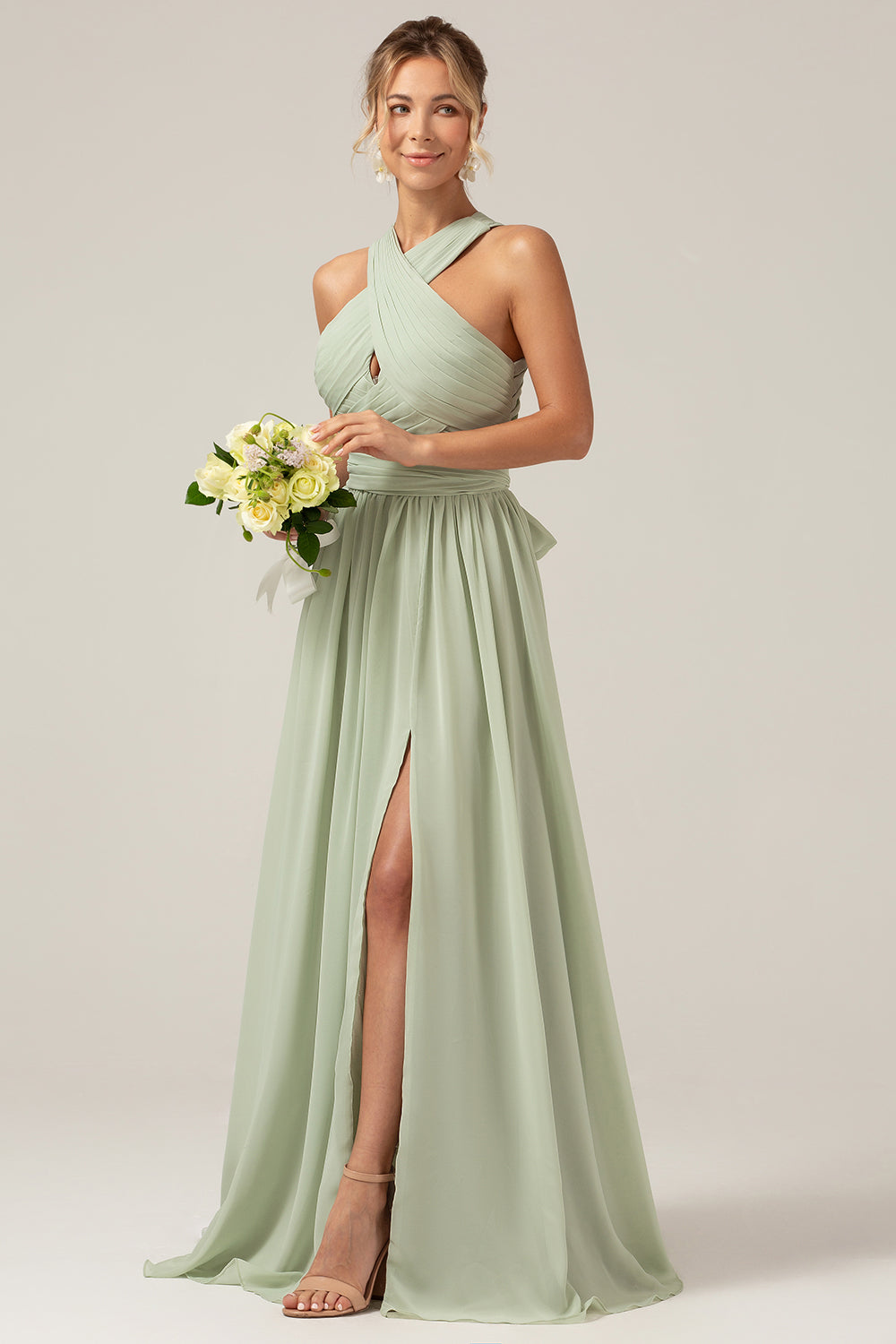 Wedtrend Women Dusty Sage Bridesmaid Dress A Line Spaghetti Straps Pleated Maternity Wedding Party Dress WEDTREND Wedtrend Women Dusty Sage Bridesmaid Dress A Line Spaghetti Straps Pleated Maternity Wedding Party Dress WEDTREND