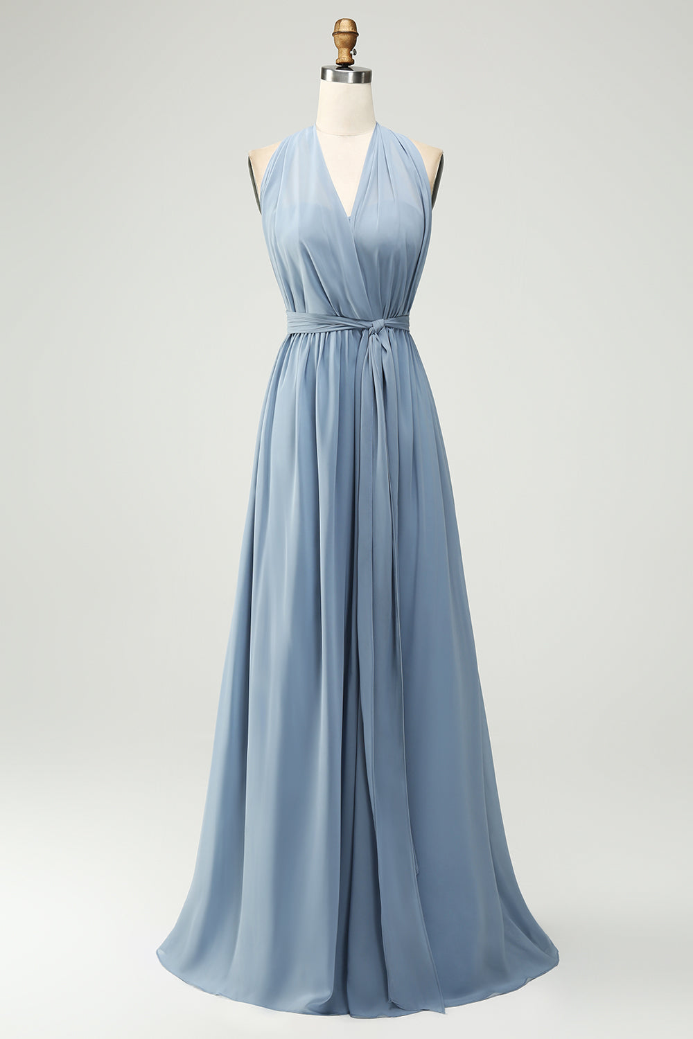 Wedtrend Women Maternity Bridesmaid Dress A Line Chiffon Convertible Dusty Blue Wedding Party Dress WEDTREND Wedtrend Women Maternity Bridesmaid Dress A Line Chiffon Convertible Dusty Blue Wedding Party Dress WEDTREND