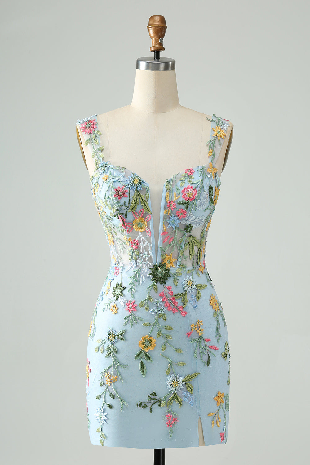 Wedtrend Women Blue Flower Short Homecoming Dress with Embroidery Bodycon Off The Shoulder Corset Cocktail Dress WEDTREND Wedtrend Women Blue Flower Short Homecoming Dress with Embroidery Bodycon Off The Shoulder Corset Cocktail Dress WEDTREND