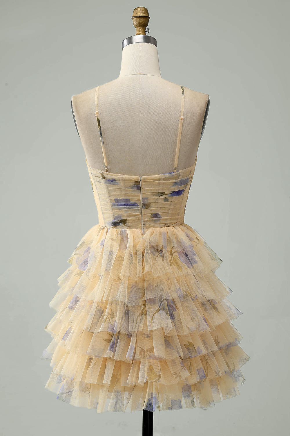 Wedtrend Women Yellow Flower Short Homecoming Dress A-Line Tiered Pleated Cocktail Party Dress, Yellow / US10 Wedtrend Women Yellow Flower Short Homecoming Dress A-Line Tiered Pleated Cocktail Party Dress, Yellow / US10