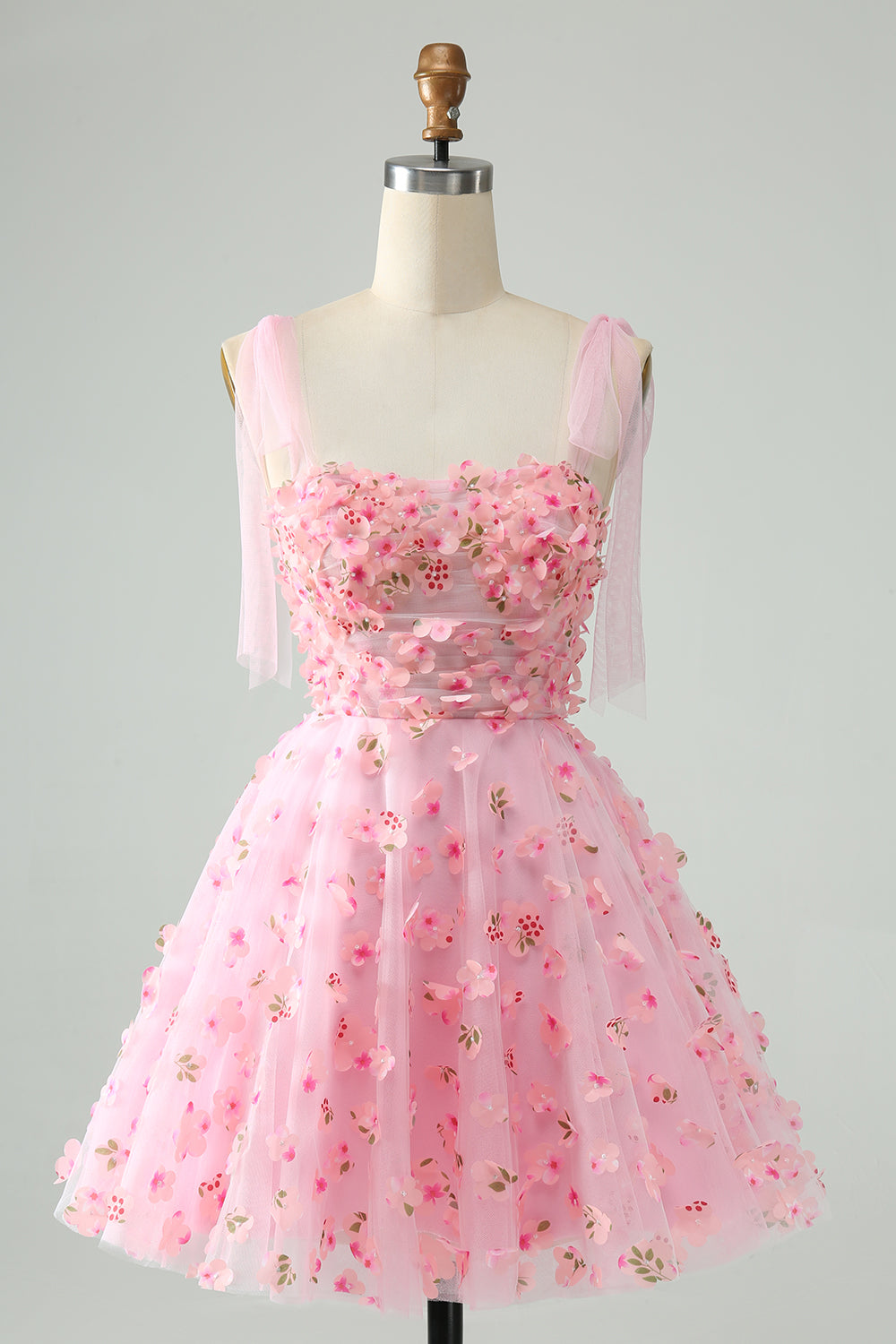 Wedtrend Women Cute Pink Homecoming Dress with Appliques Flower A Line Pearls Corset Short Prom Dress WEDTREND Wedtrend Women Cute Pink Homecoming Dress with Appliques Flower A Line Pearls Corset Short Prom Dress WEDTREND