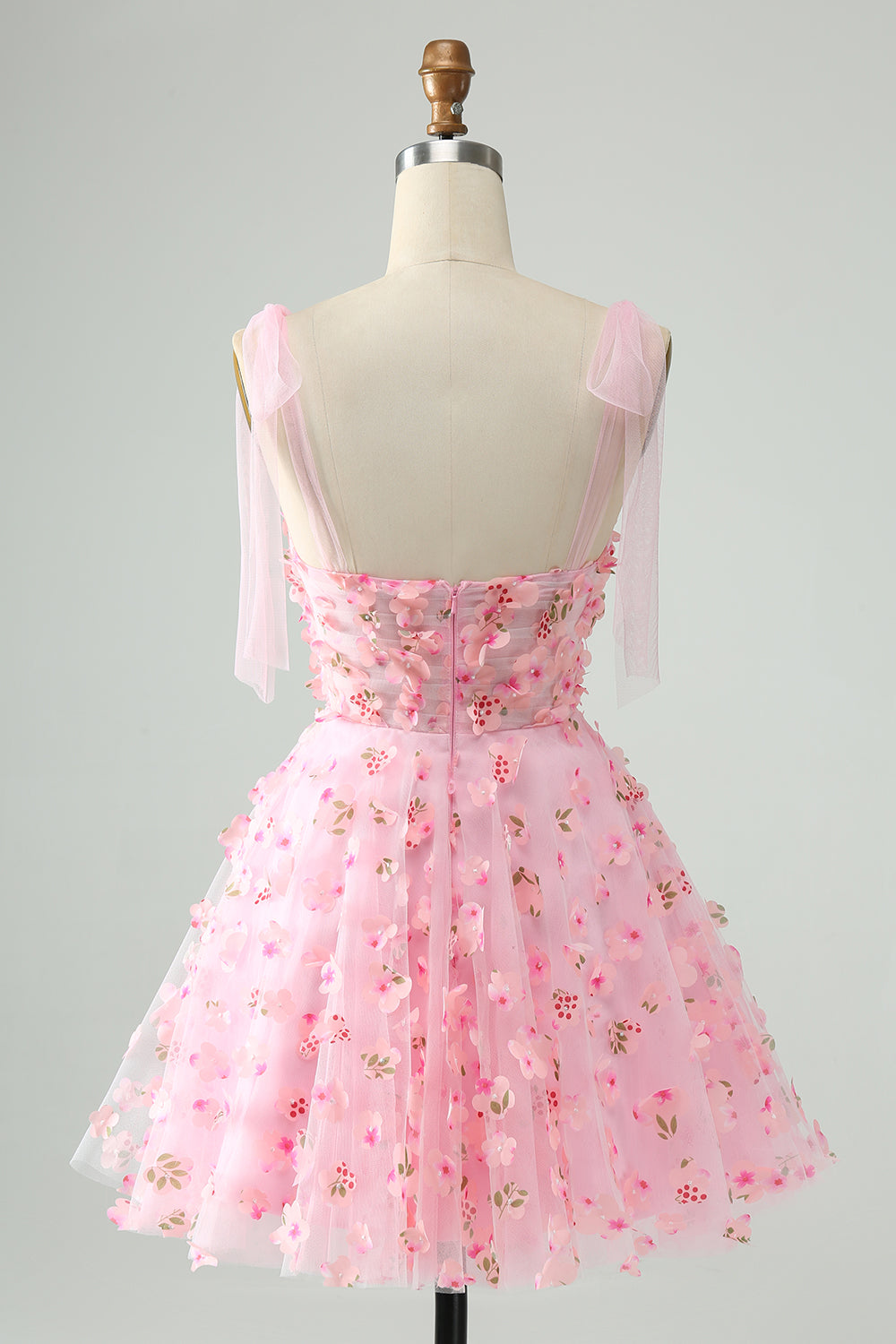 Wedtrend Women Cute Pink Homecoming Dress with Appliques Flower A Line Pearls Corset Short Prom Dress, Pink / US8 Wedtrend Women Cute Pink Homecoming Dress with Appliques Flower A Line Pearls Corset Short Prom Dress, Pink / US8