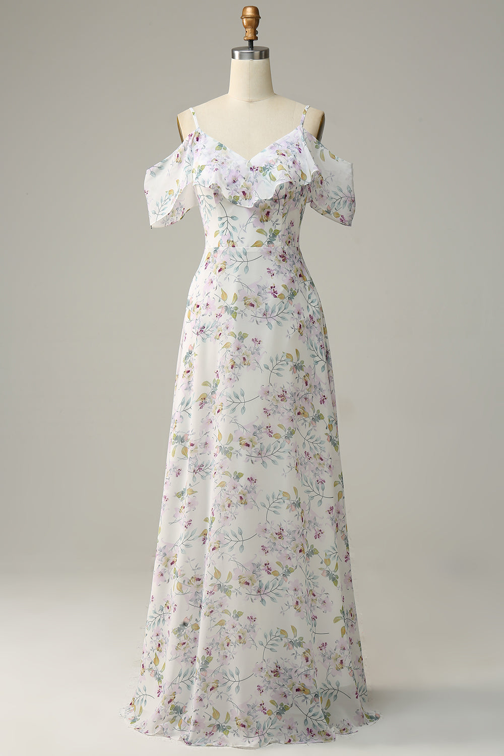 Wedtrend Women Long Bridesmaid Dress Blue Floral Print A Line Off the Shoulder Wedding Guest Dress WEDTREND Wedtrend Women Long Bridesmaid Dress Blue Floral Print A Line Off the Shoulder Wedding Guest Dress WEDTREND