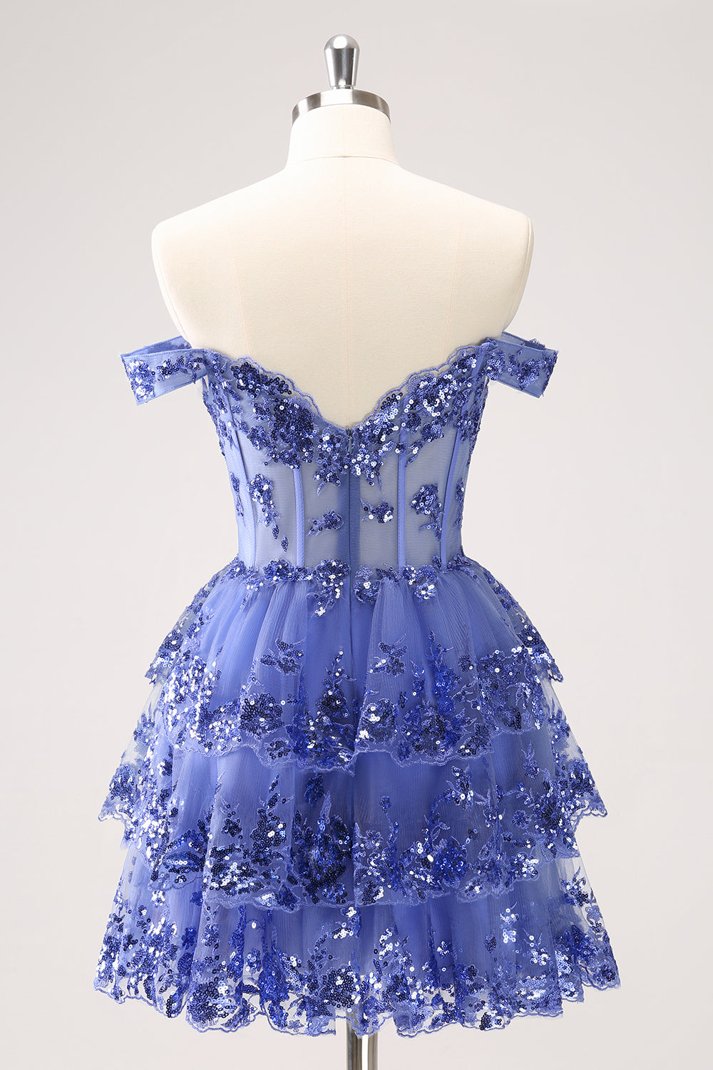 purple and blue homecoming dresses Elegant A-line Deep V-neck Lace Homecoming Dresses Short Cocktail Party Dress