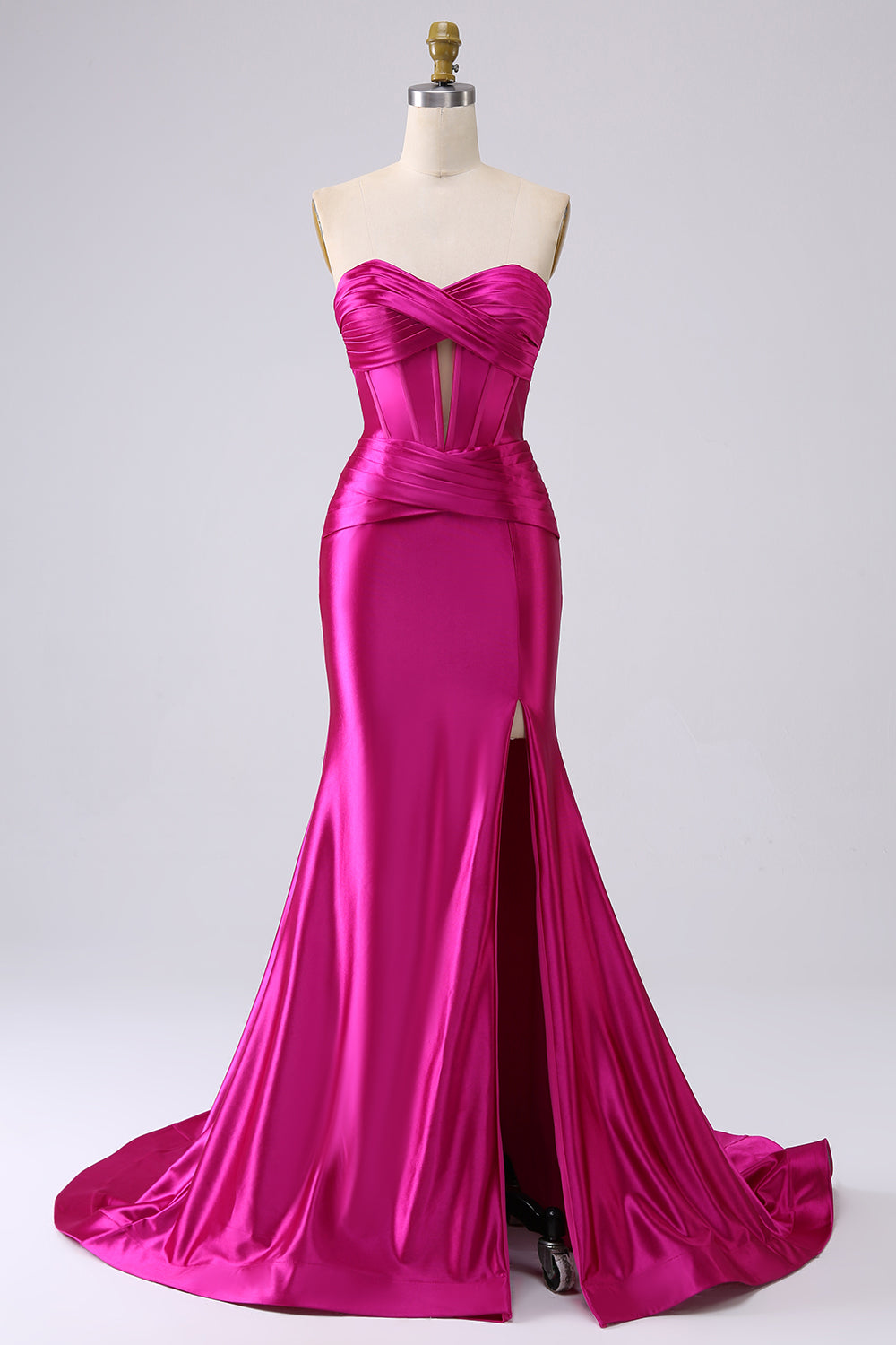 fuchsia prom dress 2019 Sexy 2019 Fuchsia Mermaid Prom Dresses with V-Neck Long Prom Party Gowns