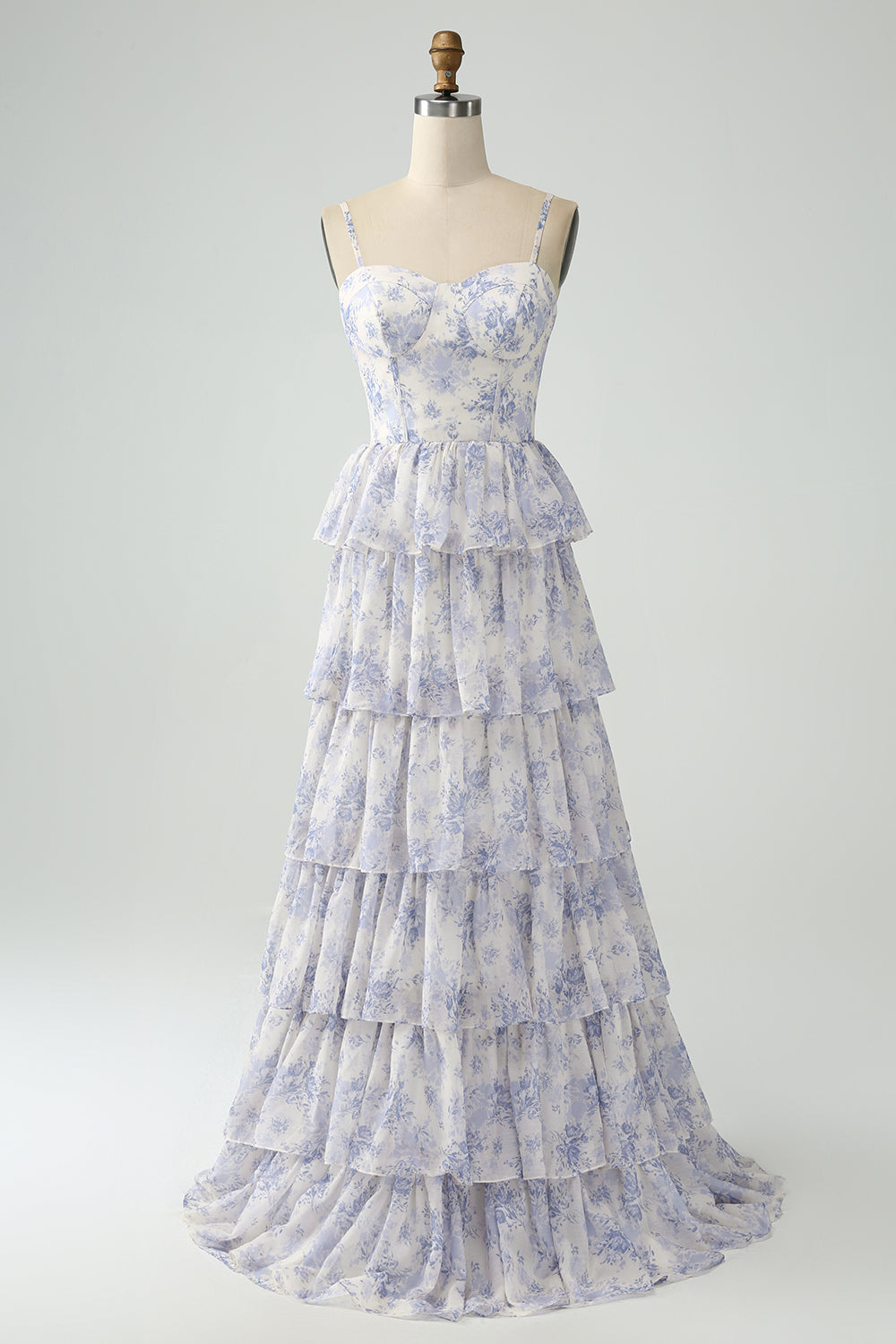 Wedtrend Women Purple Flower Wedding Guest Dress A Line Spaghetti Straps Tiered Corset Maxi Birdesmaid Dress, White Purple Flower / US8 Wedtrend Women Purple Flower Wedding Guest Dress A Line Spaghetti Straps Tiered Corset Maxi Birdesmaid Dress, White Purple Flower / US8