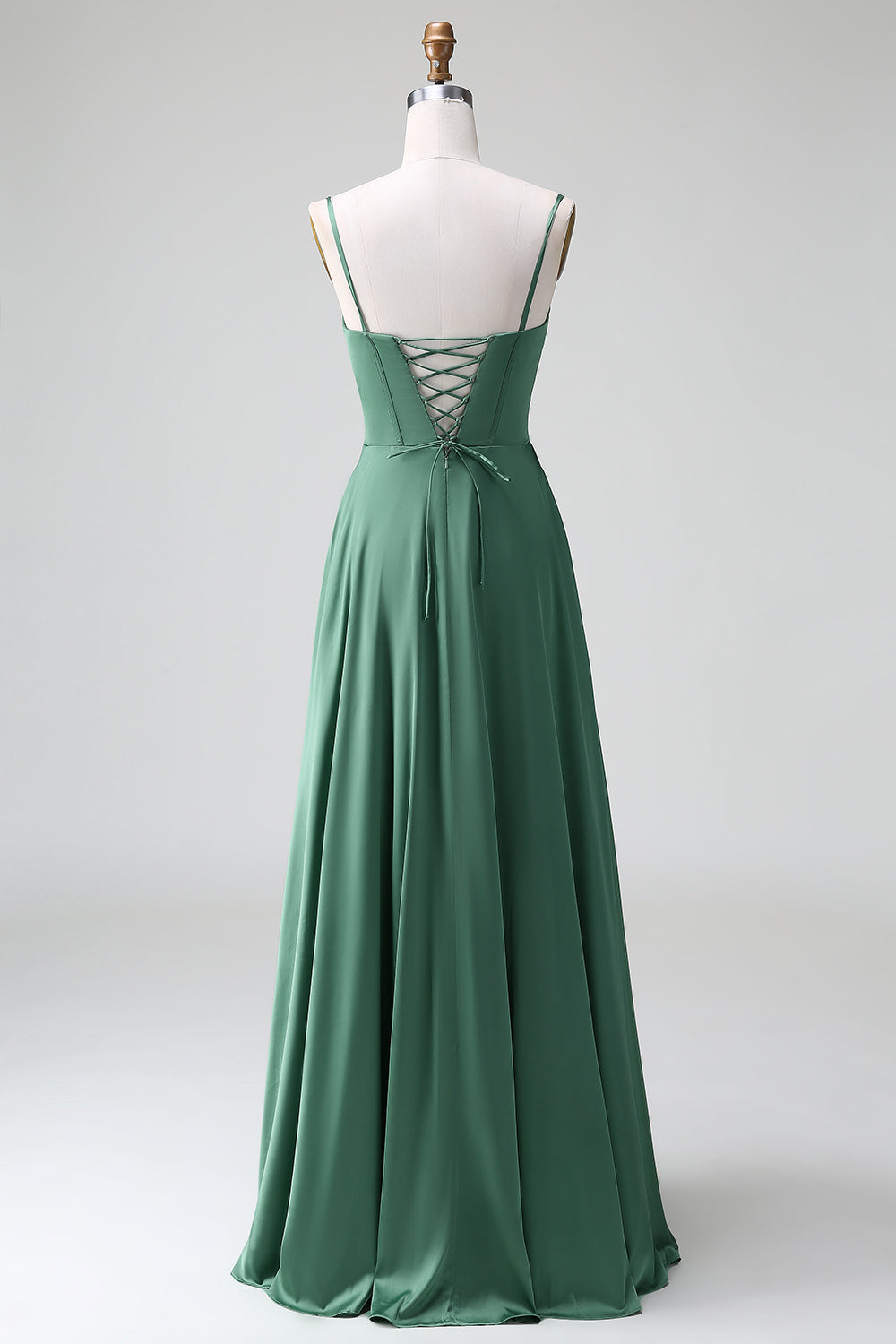 Wedtrend Women Satin Bridesmaid Dress with Lace-Up Back A Line Spaghetti Straps Corset Pleated Wedding Party Dress WEDTREND Wedtrend Women Satin Bridesmaid Dress with Lace-Up Back A Line Spaghetti Straps Corset Pleated Wedding Party Dress WEDTREND