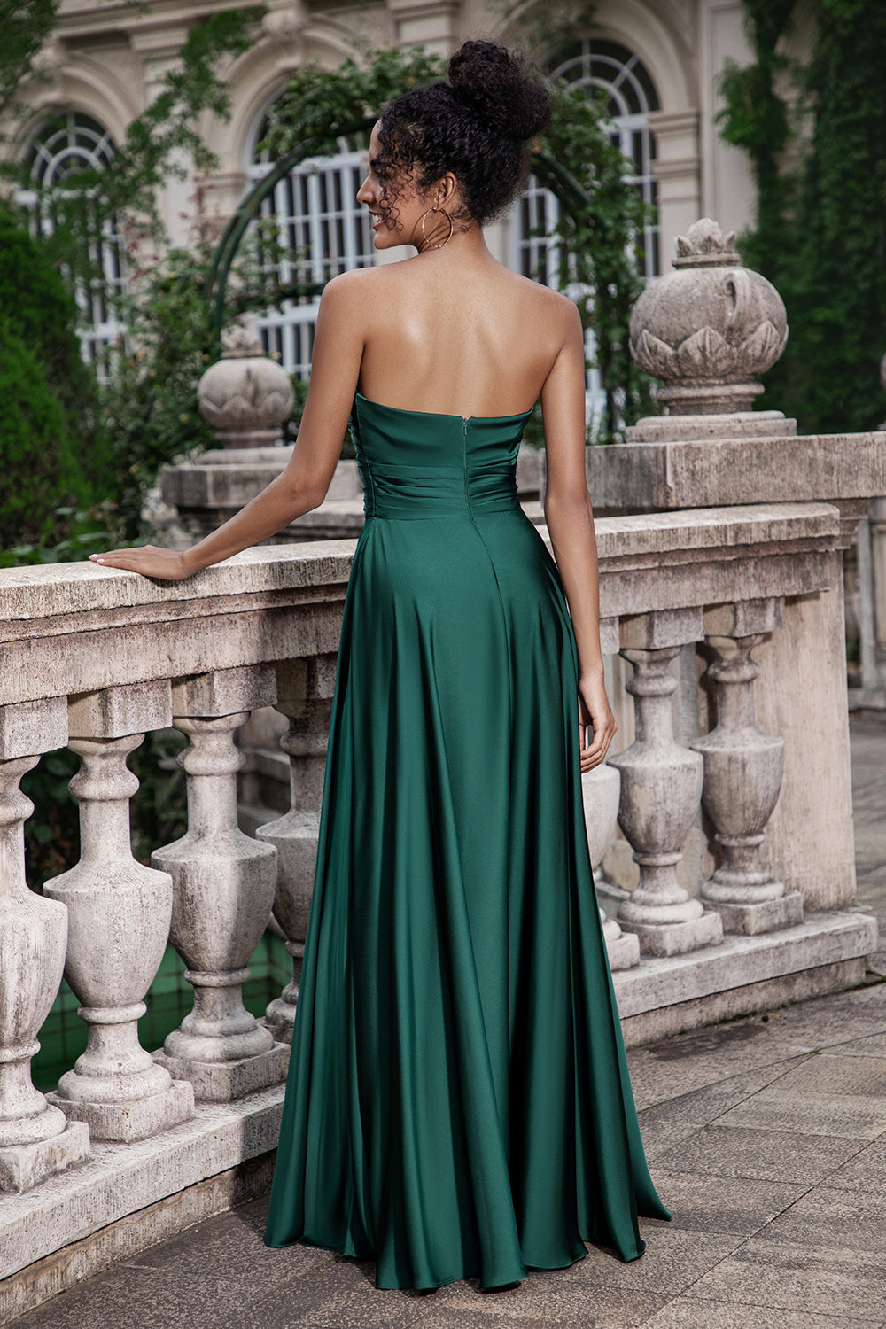 Wedtrend Women Dark Green Wedding Party Guest Dress A Line Sweetheart Satin Cut Out Pleated Long Bridesmaid Dress WEDTREND Wedtrend Women Dark Green Wedding Party Guest Dress A Line Sweetheart Satin Cut Out Pleated Long Bridesmaid Dress WEDTREND