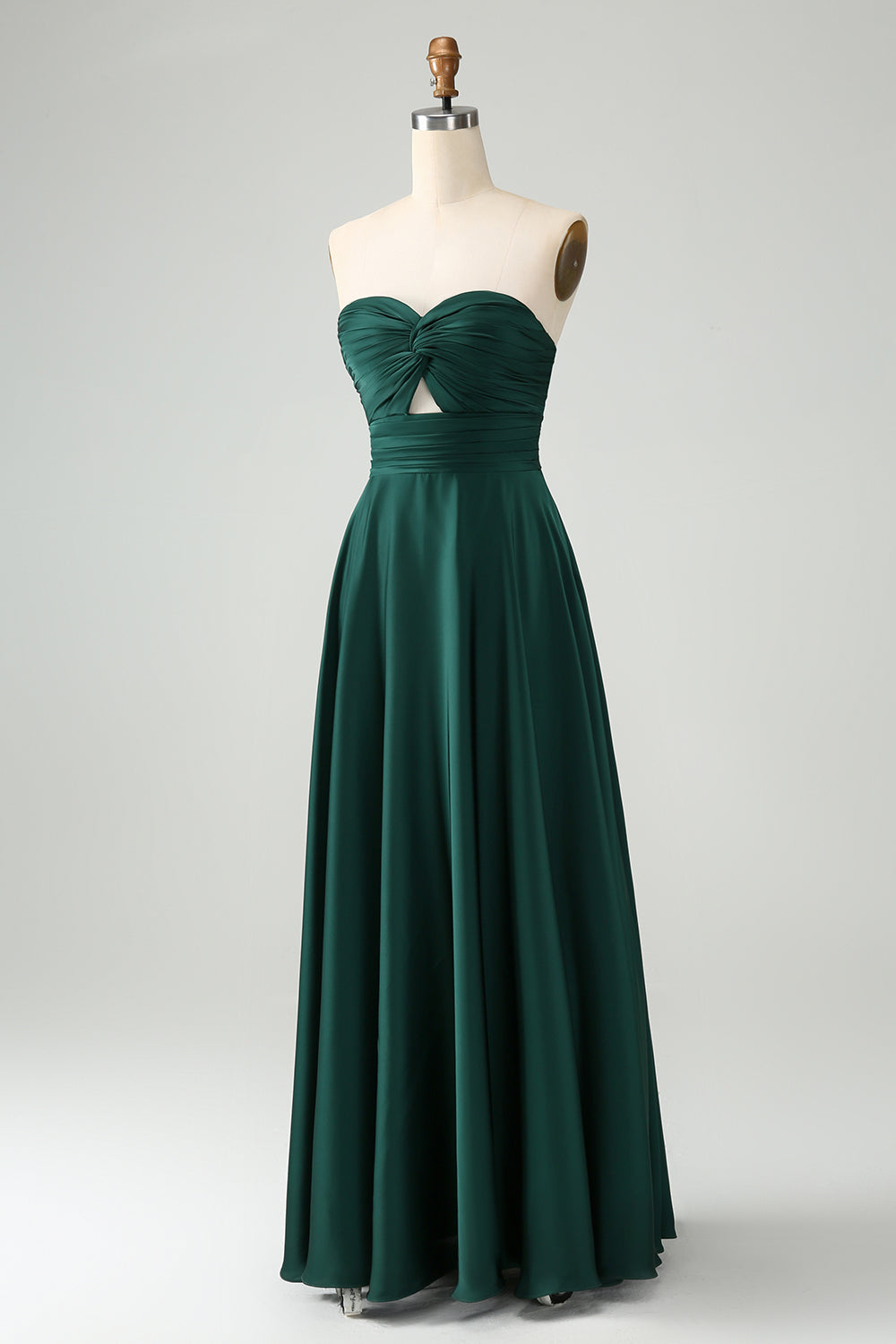 Wedtrend Women Dark Green Bridesmaid Dress A Line Sweetheart Satin Cut Out Pleated Long Wedding Guest Dress WEDTREND Wedtrend Women Dark Green Bridesmaid Dress A Line Sweetheart Satin Cut Out Pleated Long Wedding Guest Dress WEDTREND