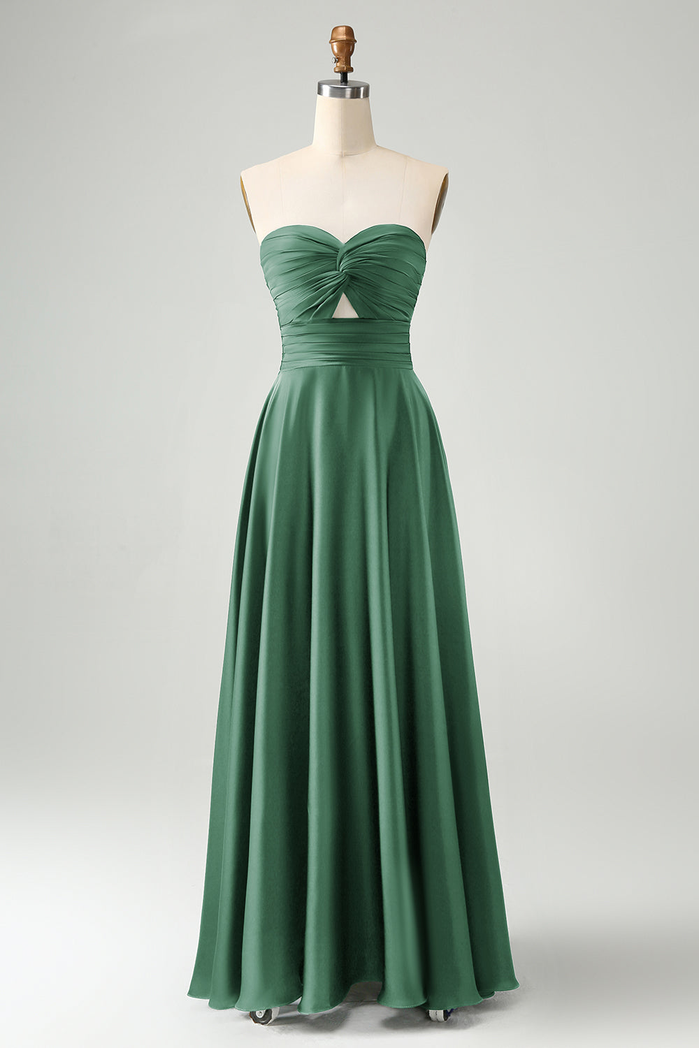 Wedtrend Women Dark Green Bridesmaid Dress A Line Sweetheart Satin Cut Out Pleated Long Wedding Guest Dress WEDTREND Wedtrend Women Dark Green Bridesmaid Dress A Line Sweetheart Satin Cut Out Pleated Long Wedding Guest Dress WEDTREND