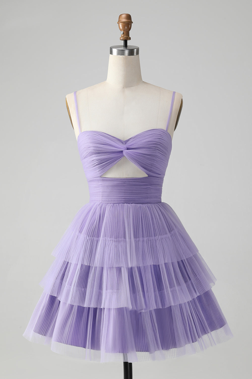 Wedtrend Women Cute Purple Tiered Short Homecoming Dress with Hollow Out A Line Spaghetti Straps Cocktail Dress WEDTREND Wedtrend Women Cute Purple Tiered Short Homecoming Dress with Hollow Out A Line Spaghetti Straps Cocktail Dress WEDTREND