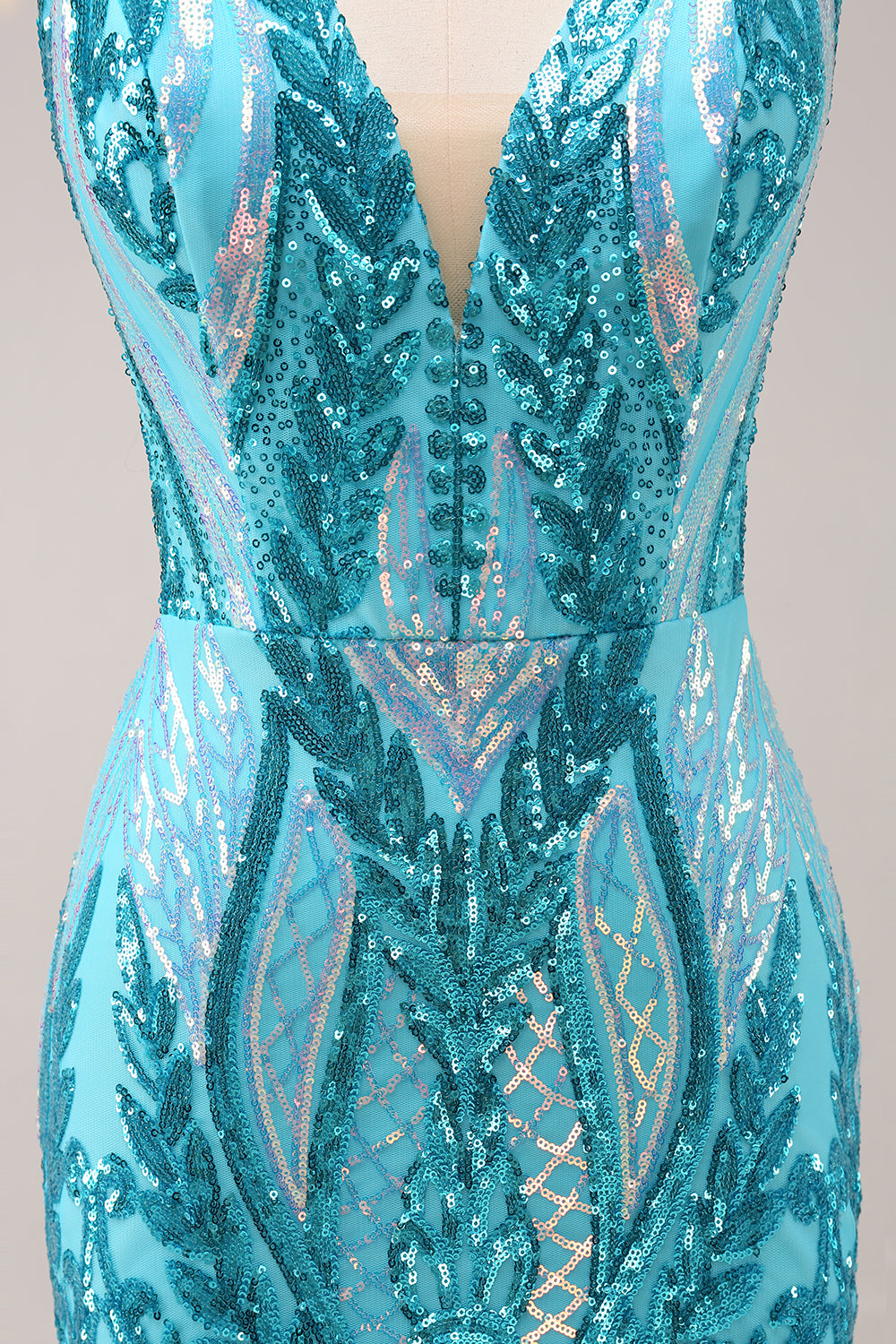 Wedtrend Women Sparkly Blue Short Homecoming Dress with Sequins Bodycon V Neck Backless Cocktail Dress WEDTREND Wedtrend Women Sparkly Blue Short Homecoming Dress with Sequins Bodycon V Neck Backless Cocktail Dress WEDTREND