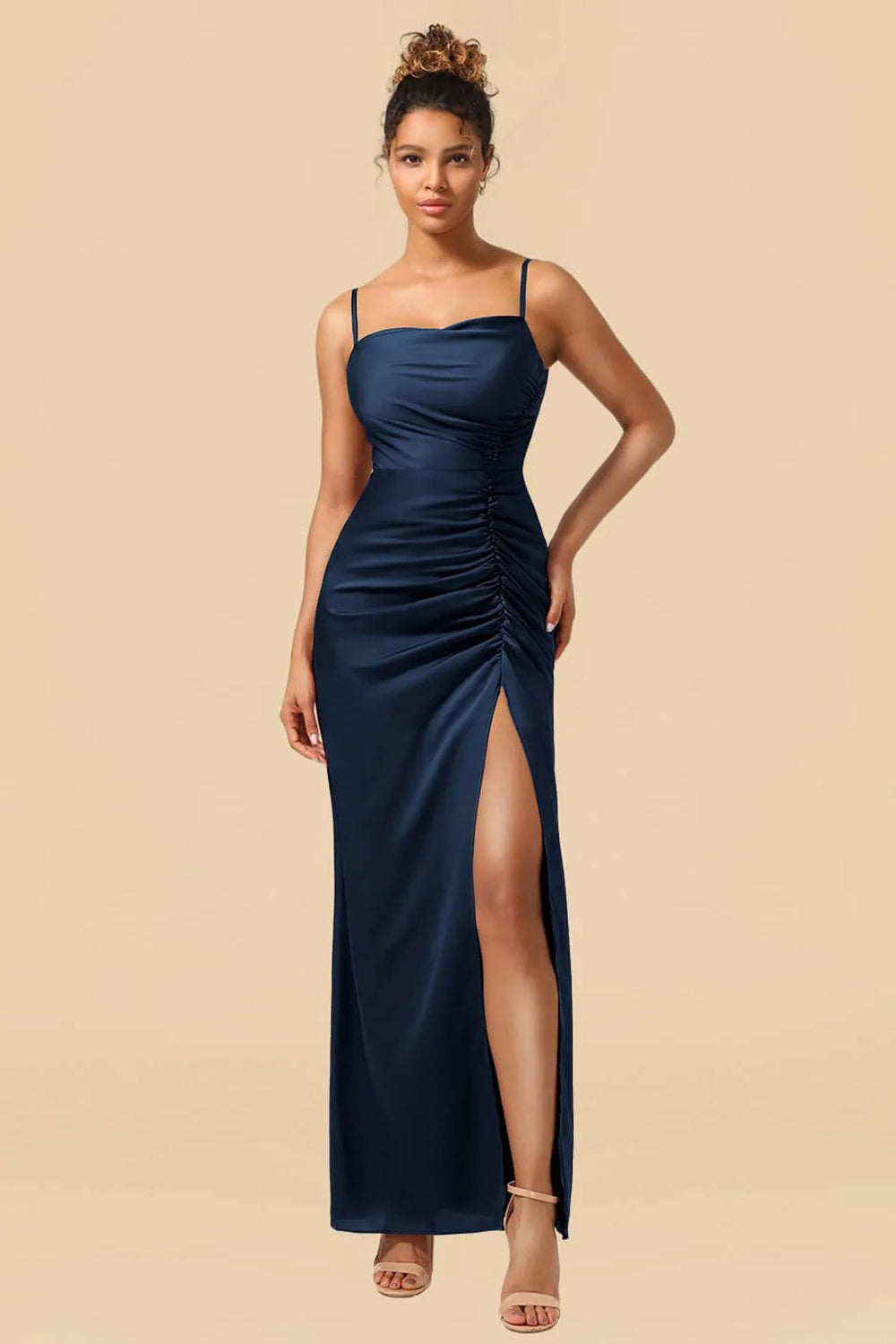 Wedtrend Women Burgundy Long Bridesmaid Dress with Split Front Spaghetti Straps Sleeveless Wedding Party Dress WEDTREND Wedtrend Women Burgundy Long Bridesmaid Dress with Split Front Spaghetti Straps Sleeveless Wedding Party Dress WEDTREND