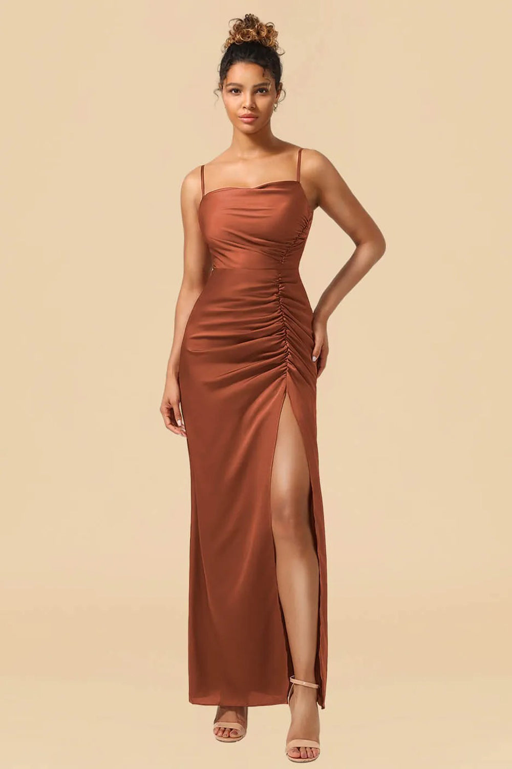 Wedtrend Women Burgundy Long Bridesmaid Dress with Split Front Spaghetti Straps Sleeveless Wedding Party Dress WEDTREND Wedtrend Women Burgundy Long Bridesmaid Dress with Split Front Spaghetti Straps Sleeveless Wedding Party Dress WEDTREND