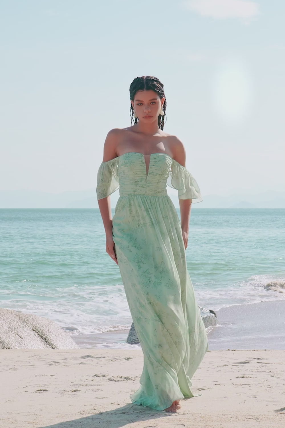 bridesmaid dresses for beach wedding from Real Weddings Fabric Type Elley Country High Low Chiffon