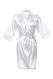 Blush Satin Robe with Lace - Getting Ready Robe for Brides & Bridesmaids