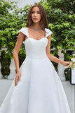 Ball-Gown/Princess Sweetheart Court Train Satin Wedding Dress