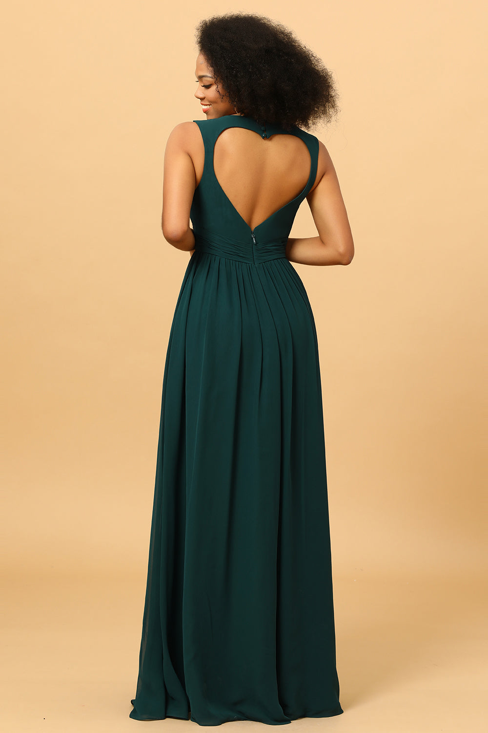 Wedtrend Women Bridesmaids A Line Sweetheart Chiffon Floor Length Bridesmaid Dress with Heart Shaped Open Back WEDTREND Wedtrend Women Bridesmaids A Line Sweetheart Chiffon Floor Length Bridesmaid Dress with Heart Shaped Open Back WEDTREND