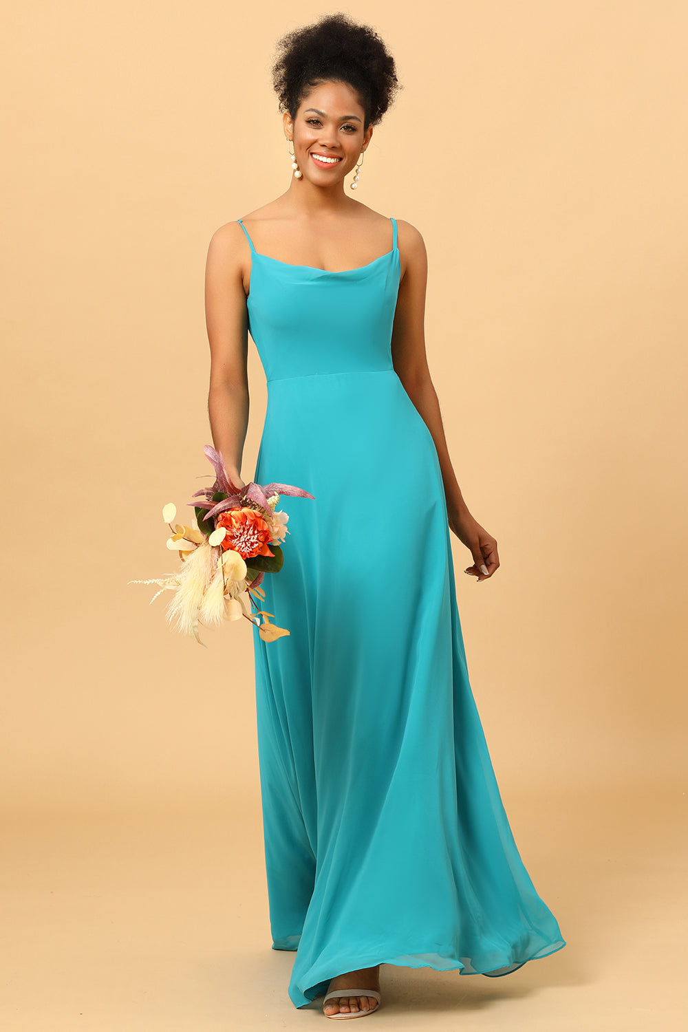 Wedtrend Women Bridesmaid Dress Sheath Spaghetti Straps Long Chiffon Wedding Party Formal Dress WEDTREND Wedtrend Women Bridesmaid Dress Sheath Spaghetti Straps Long Chiffon Wedding Party Formal Dress WEDTREND