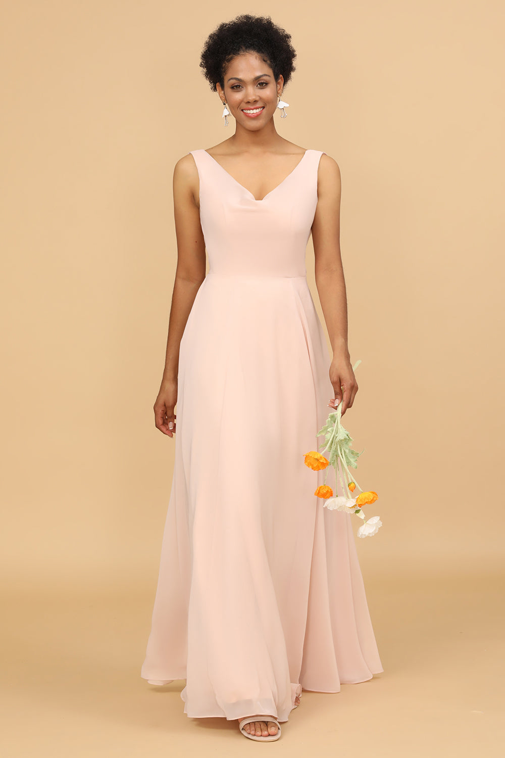 blush a line bridesmaid dress Ophelia Sweetheart A-Line Stretch Satin Bridesmaid Dress