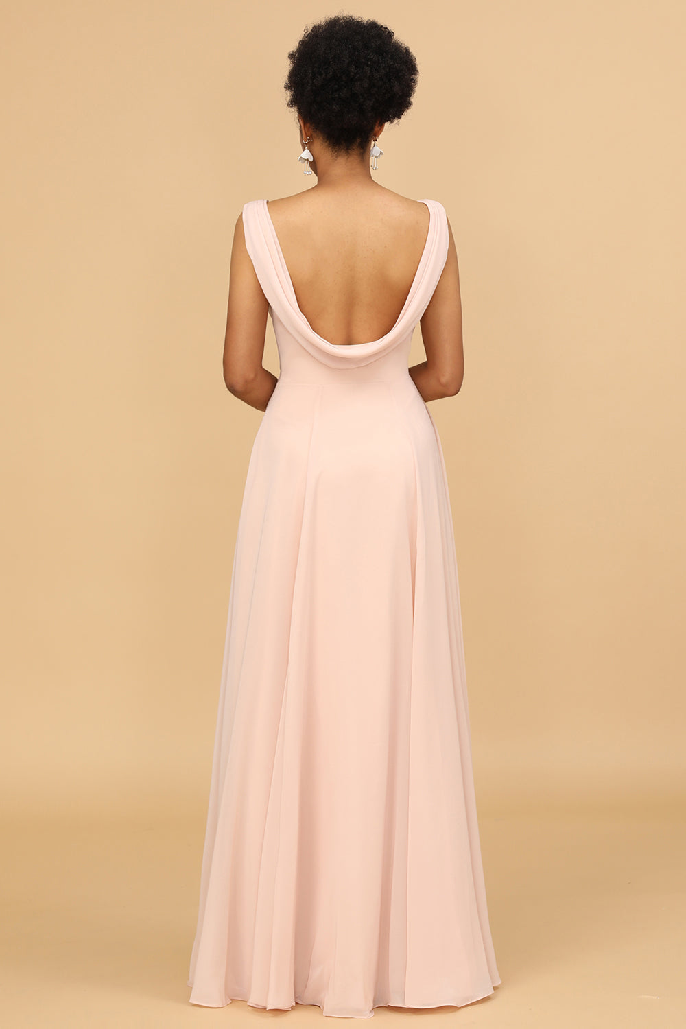Wedtrend Women Floor Length Bridesmaid Dress A Line V Neck Backless Chiffon Long Wedding Party Formal Dress WEDTREND Wedtrend Women Floor Length Bridesmaid Dress A Line V Neck Backless Chiffon Long Wedding Party Formal Dress WEDTREND