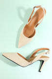 Light Nude Classic Pointy Heels Wedding Shoes