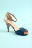 Blue Strap Stiletto High Heel Sandals Wedding Shoes