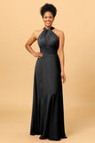 A Line Convertible Long Chiffon Bridesmaid Dress